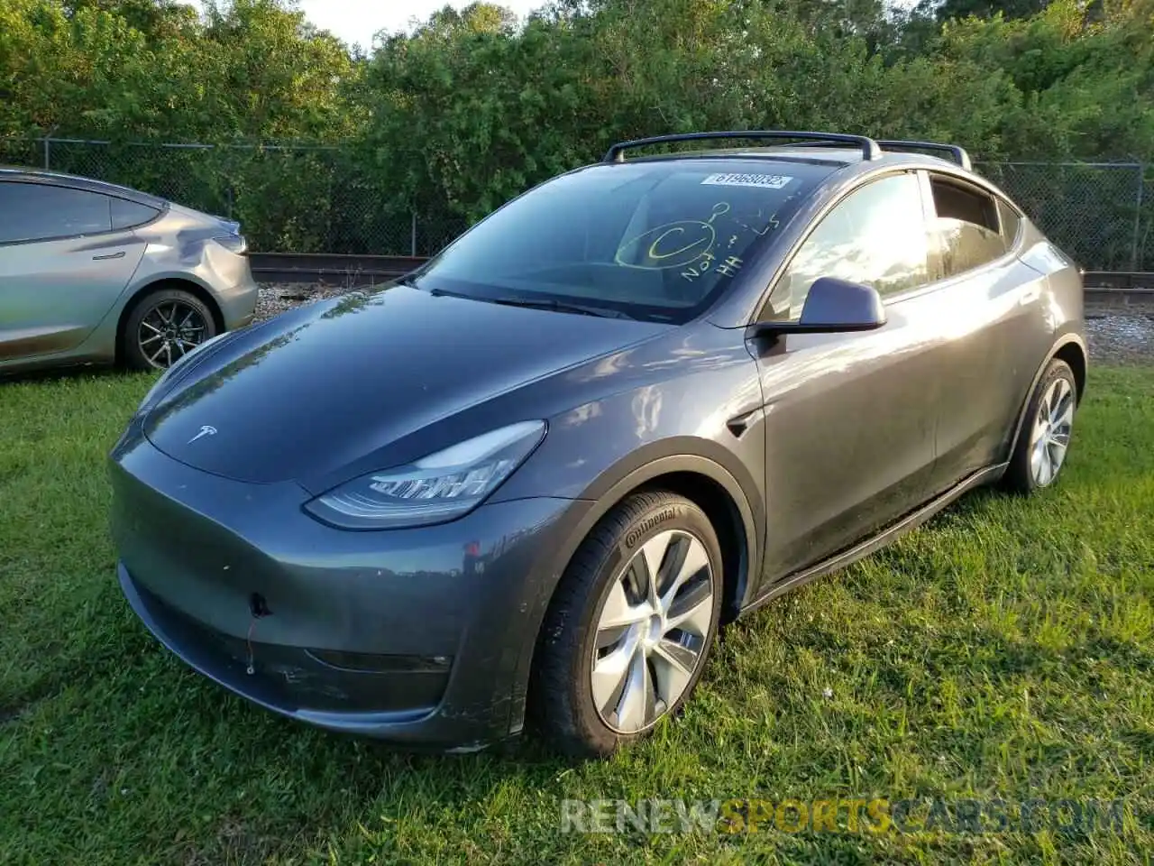 2 Фотография поврежденного автомобиля 5YJYGDEE5MF174762 TESLA MODEL Y 2021