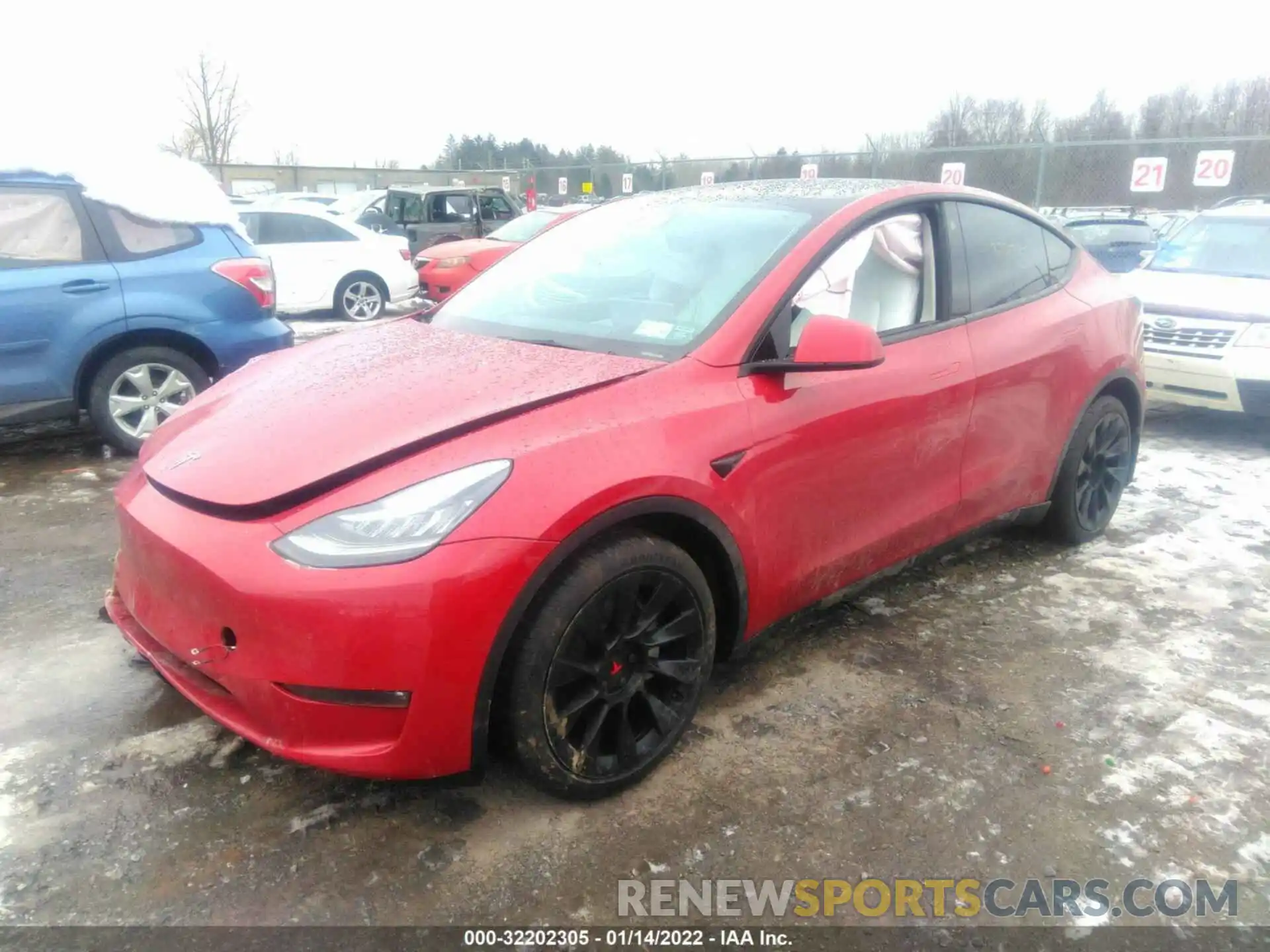 2 Фотография поврежденного автомобиля 5YJYGDEE5MF179301 TESLA MODEL Y 2021