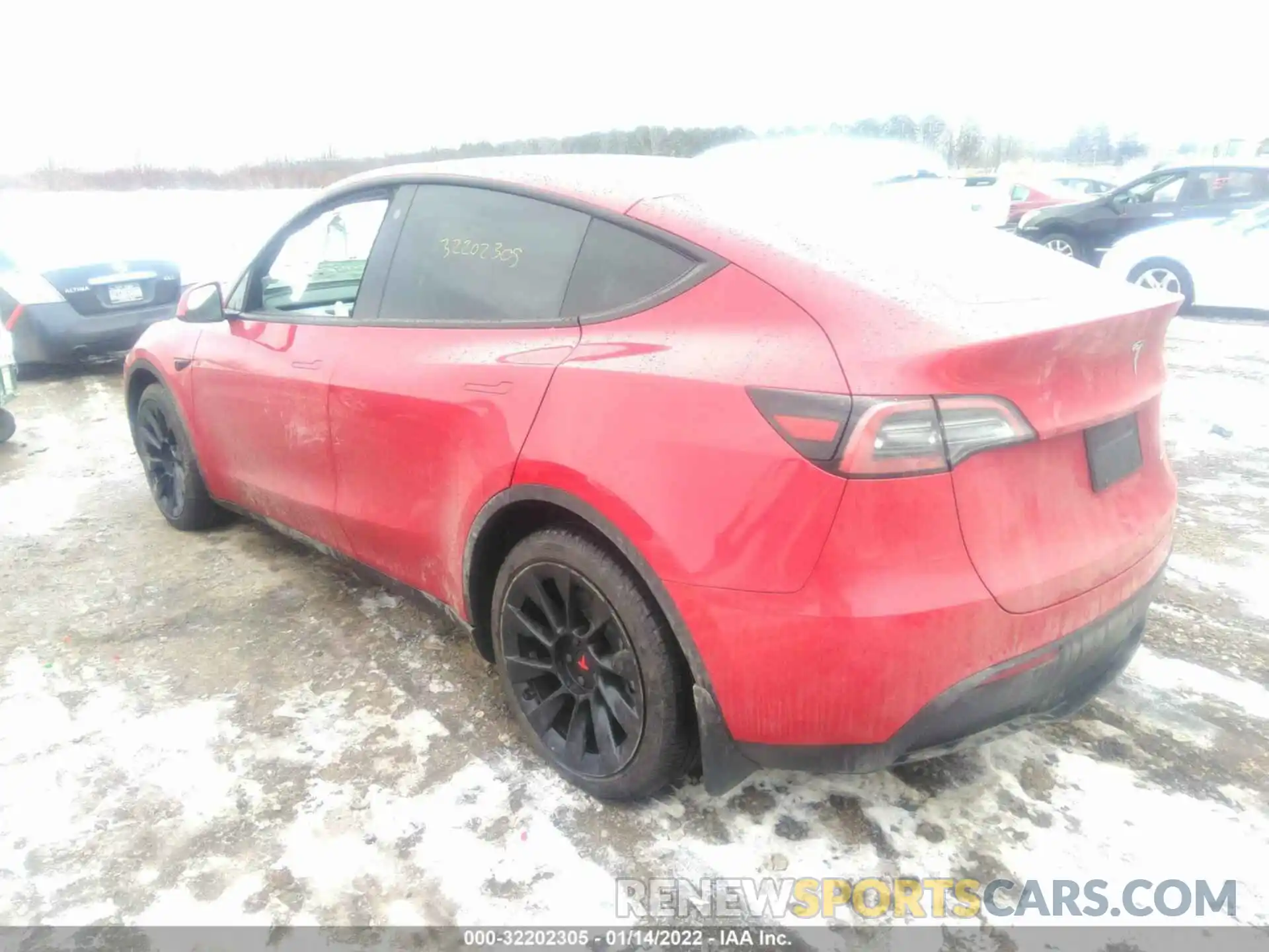 3 Фотография поврежденного автомобиля 5YJYGDEE5MF179301 TESLA MODEL Y 2021