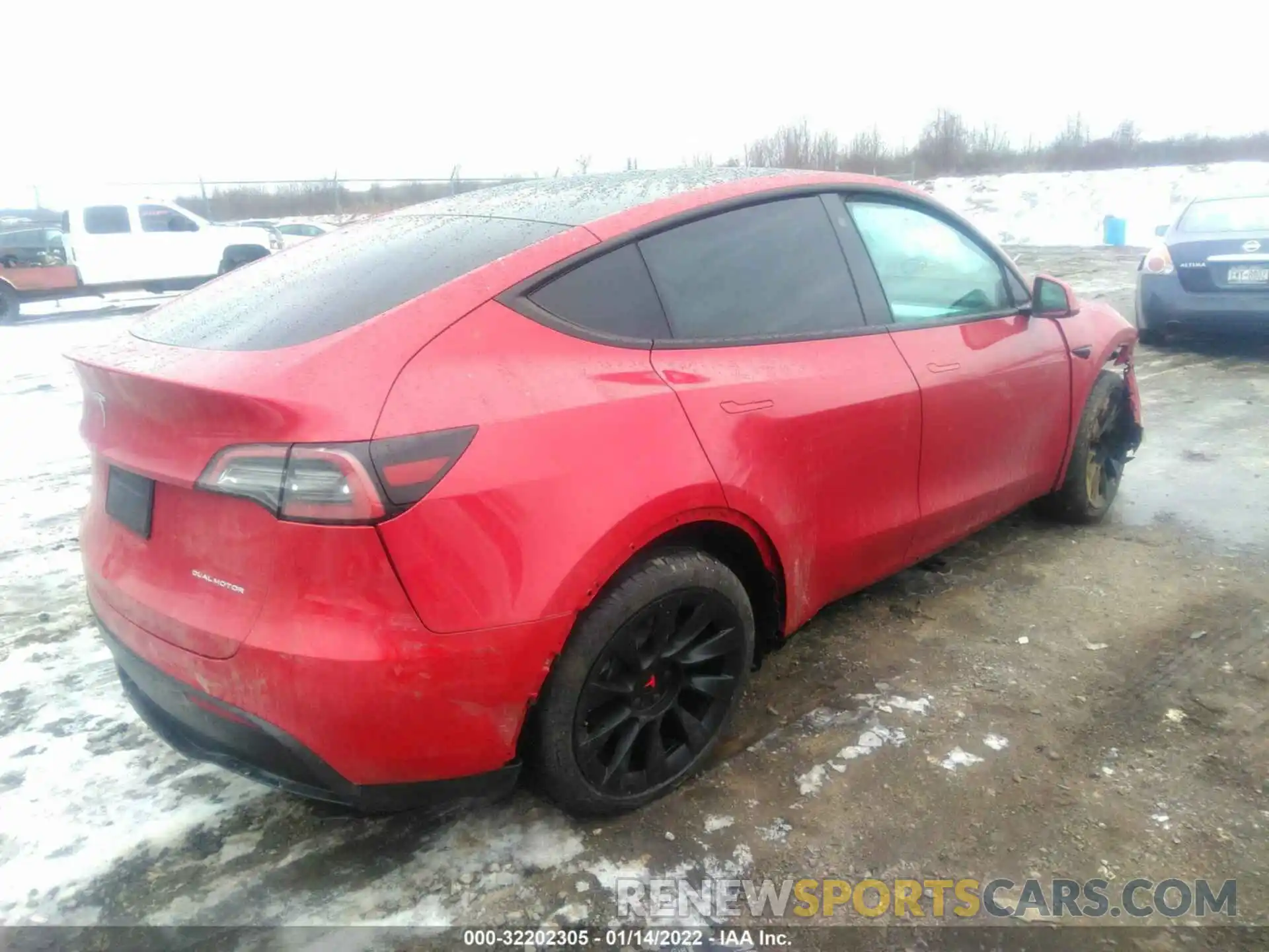 4 Фотография поврежденного автомобиля 5YJYGDEE5MF179301 TESLA MODEL Y 2021