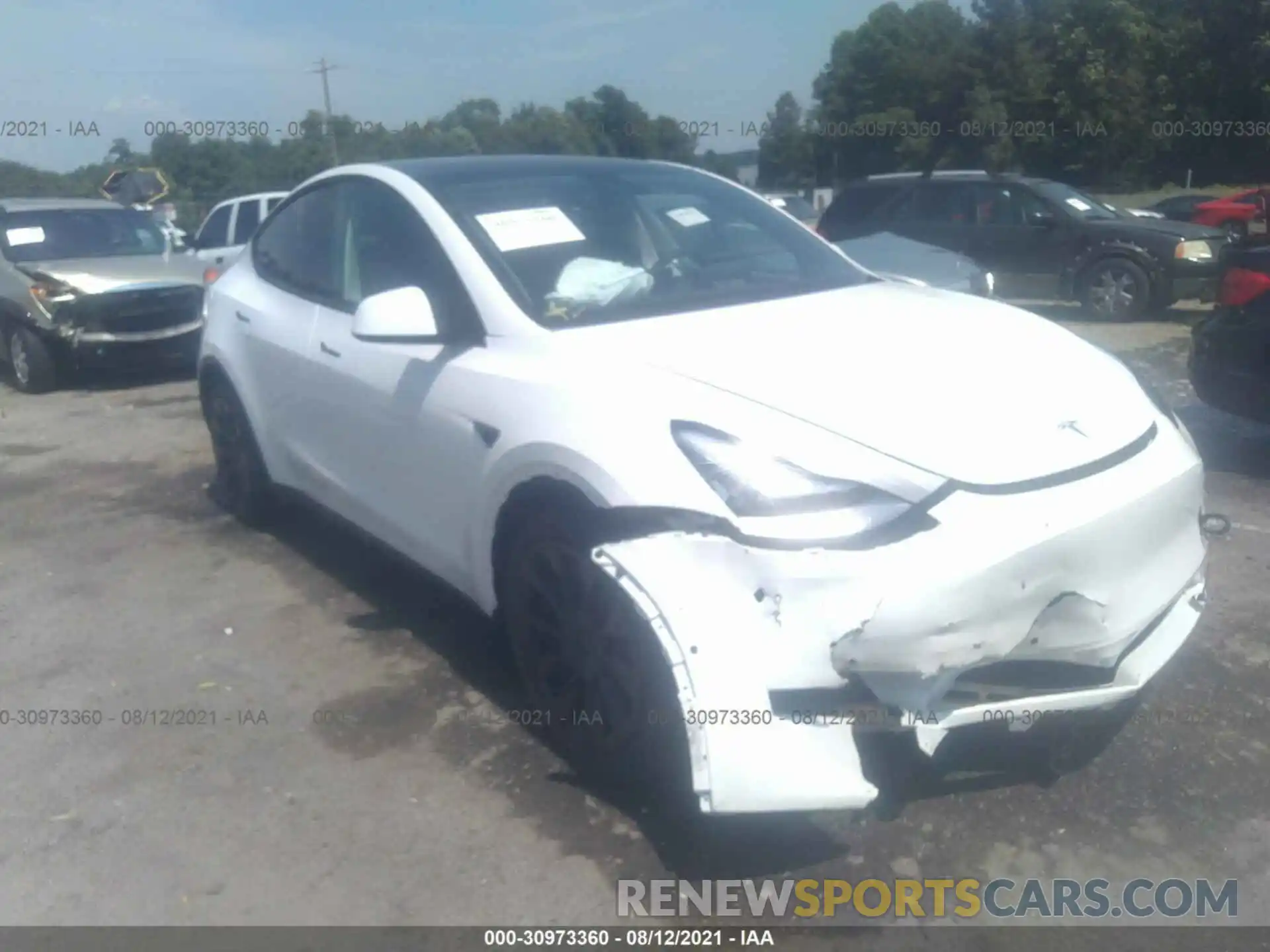 1 Photograph of a damaged car 5YJYGDEE5MF184580 TESLA MODEL Y 2021