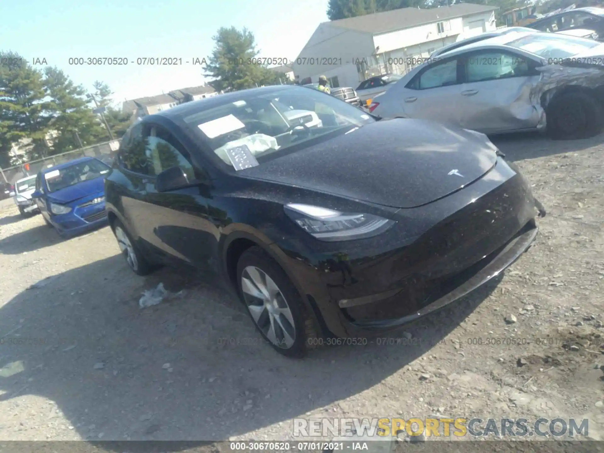 1 Photograph of a damaged car 5YJYGDEE5MF190847 TESLA MODEL Y 2021