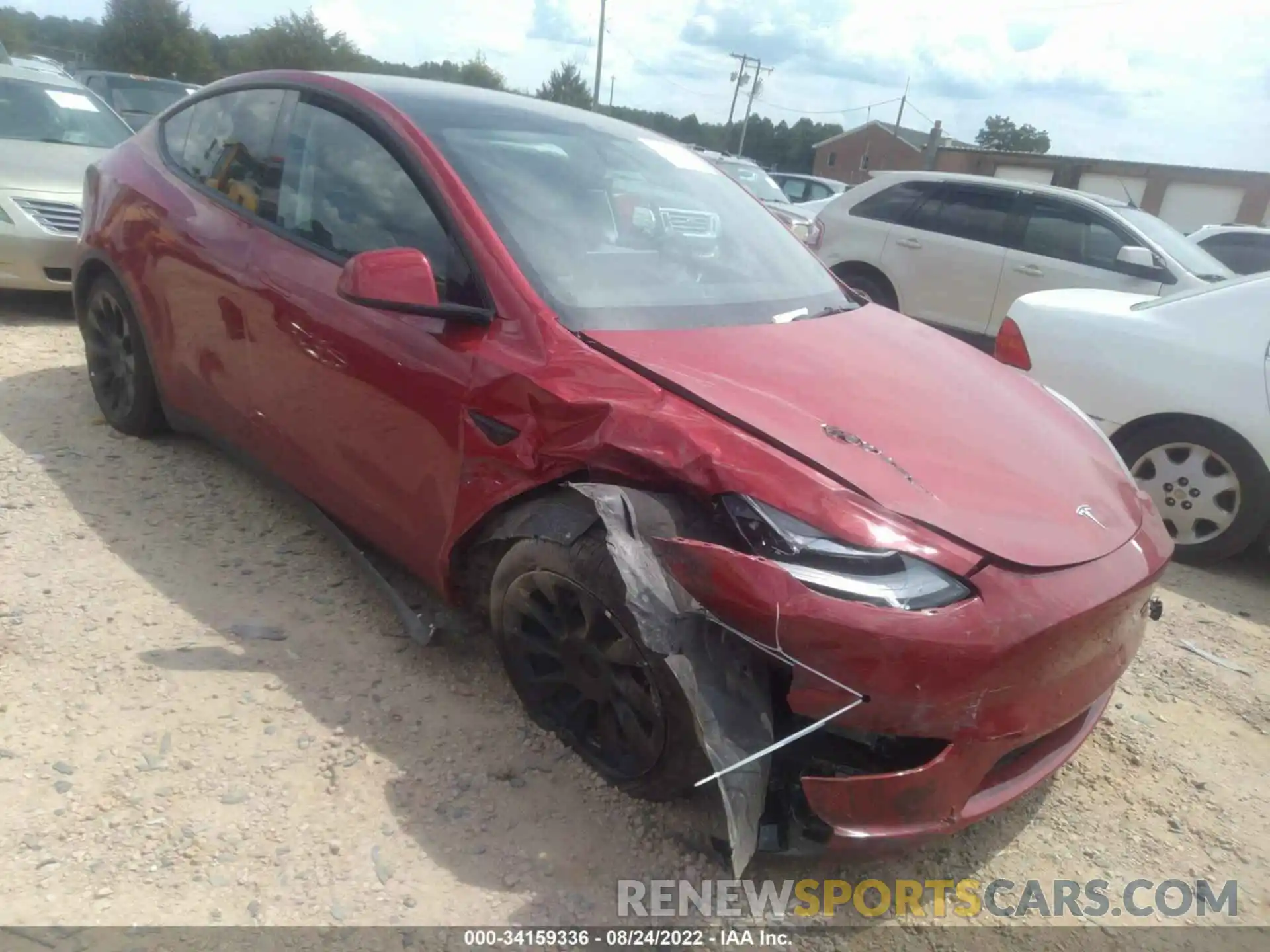 1 Photograph of a damaged car 5YJYGDEE5MF190962 TESLA MODEL Y 2021