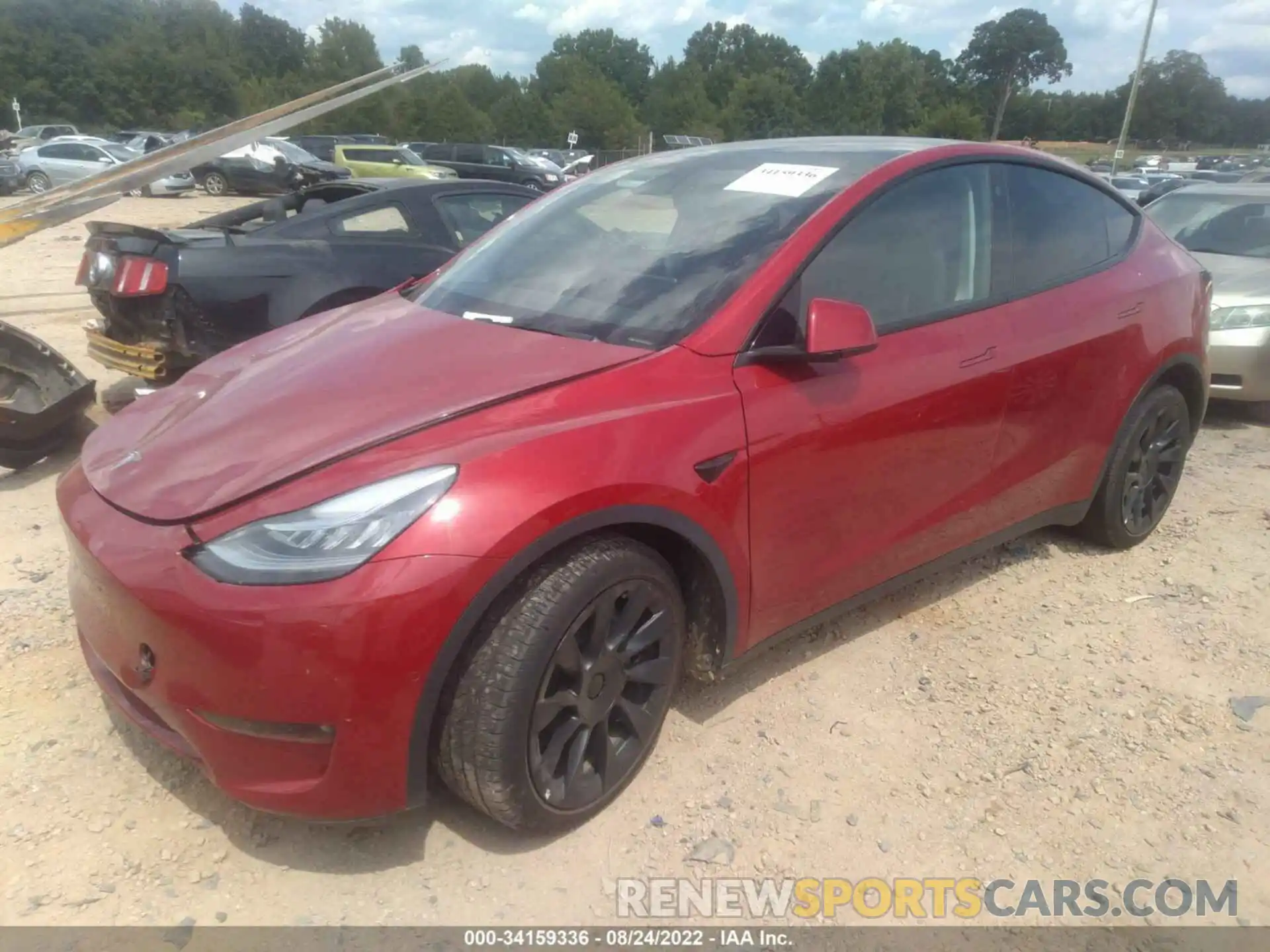 2 Photograph of a damaged car 5YJYGDEE5MF190962 TESLA MODEL Y 2021