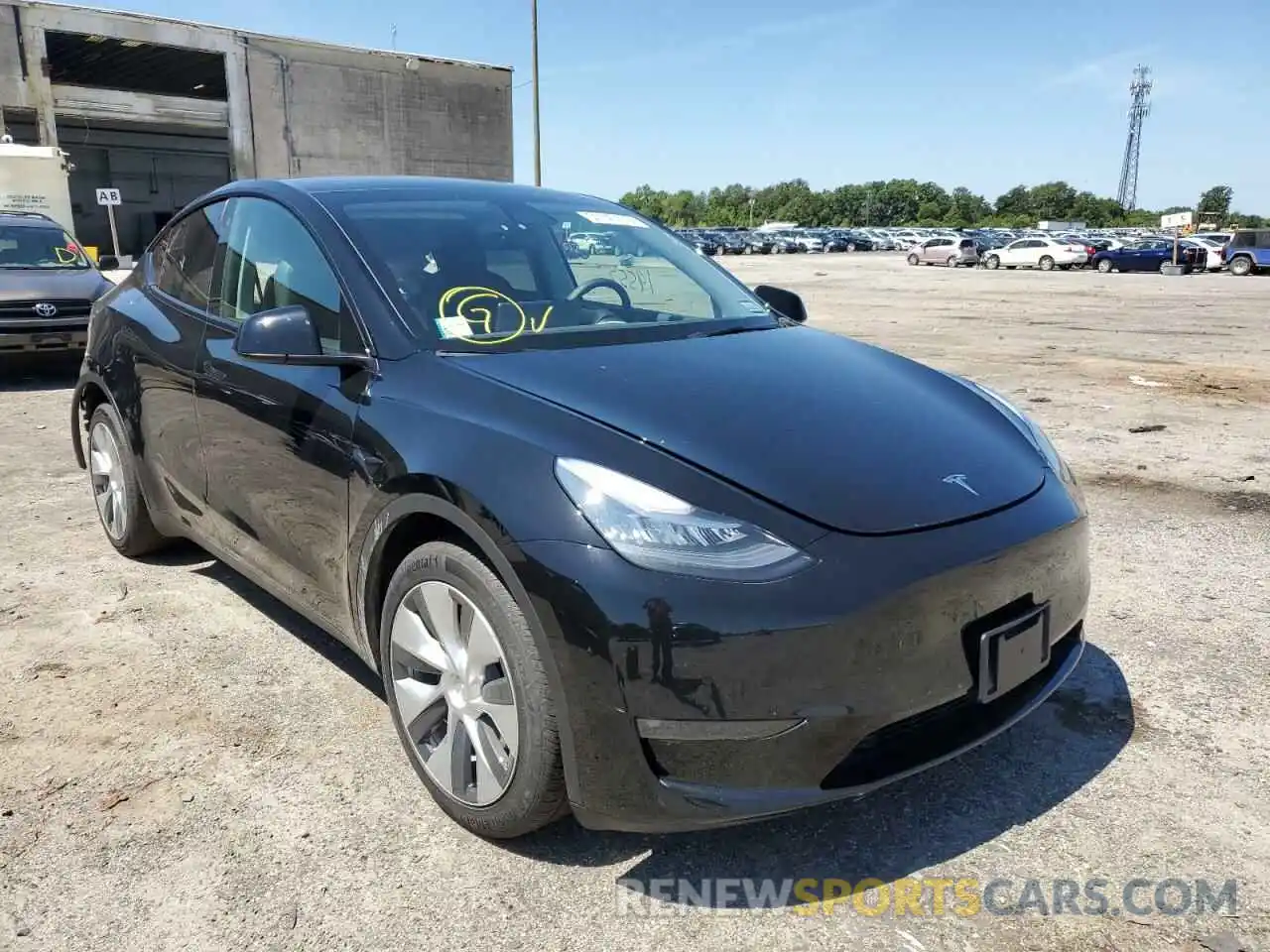 1 Photograph of a damaged car 5YJYGDEE5MF196342 TESLA MODEL Y 2021