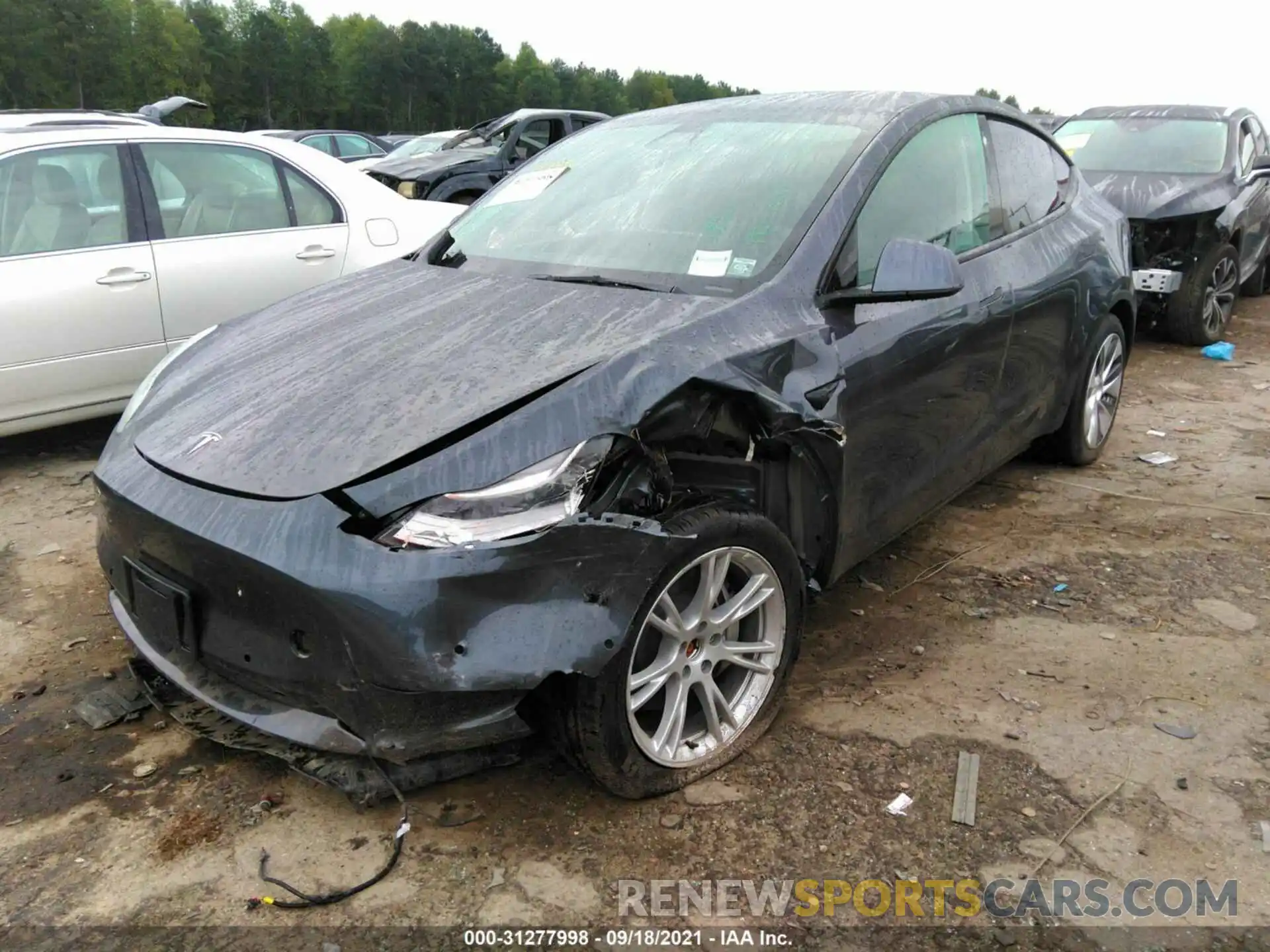 2 Фотография поврежденного автомобиля 5YJYGDEE5MF200969 TESLA MODEL Y 2021