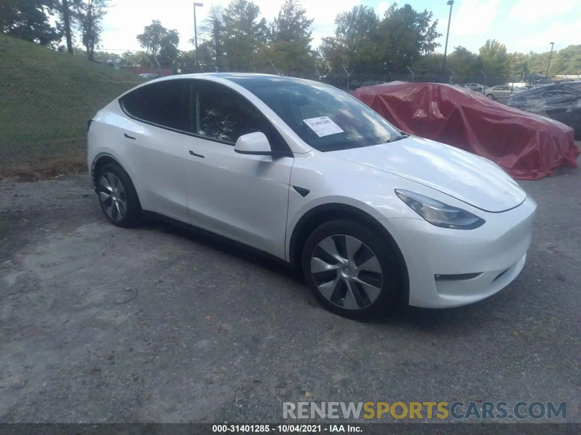 1 Photograph of a damaged car 5YJYGDEE5MF204357 TESLA MODEL Y 2021