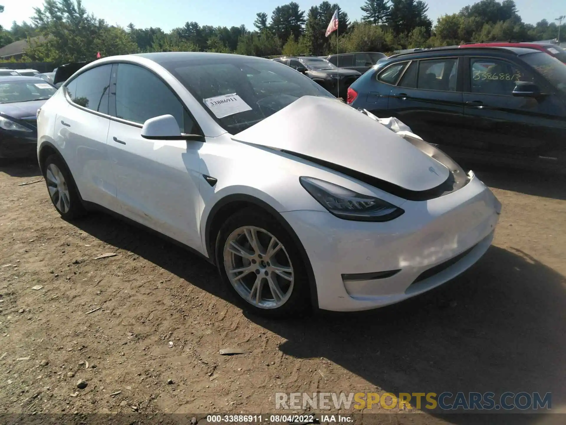 1 Photograph of a damaged car 5YJYGDEE5MF208179 TESLA MODEL Y 2021