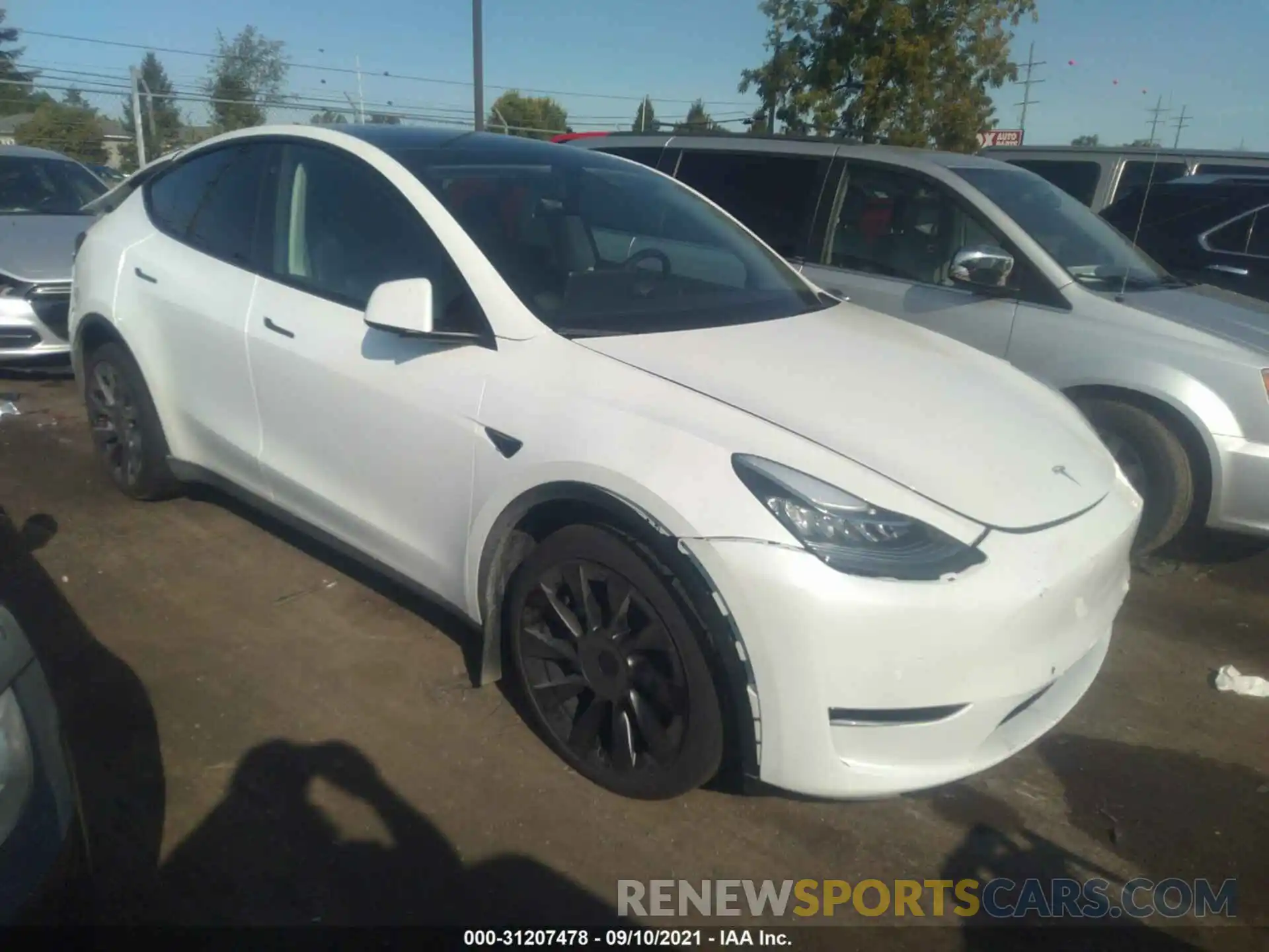 1 Photograph of a damaged car 5YJYGDEE5MF209333 TESLA MODEL Y 2021