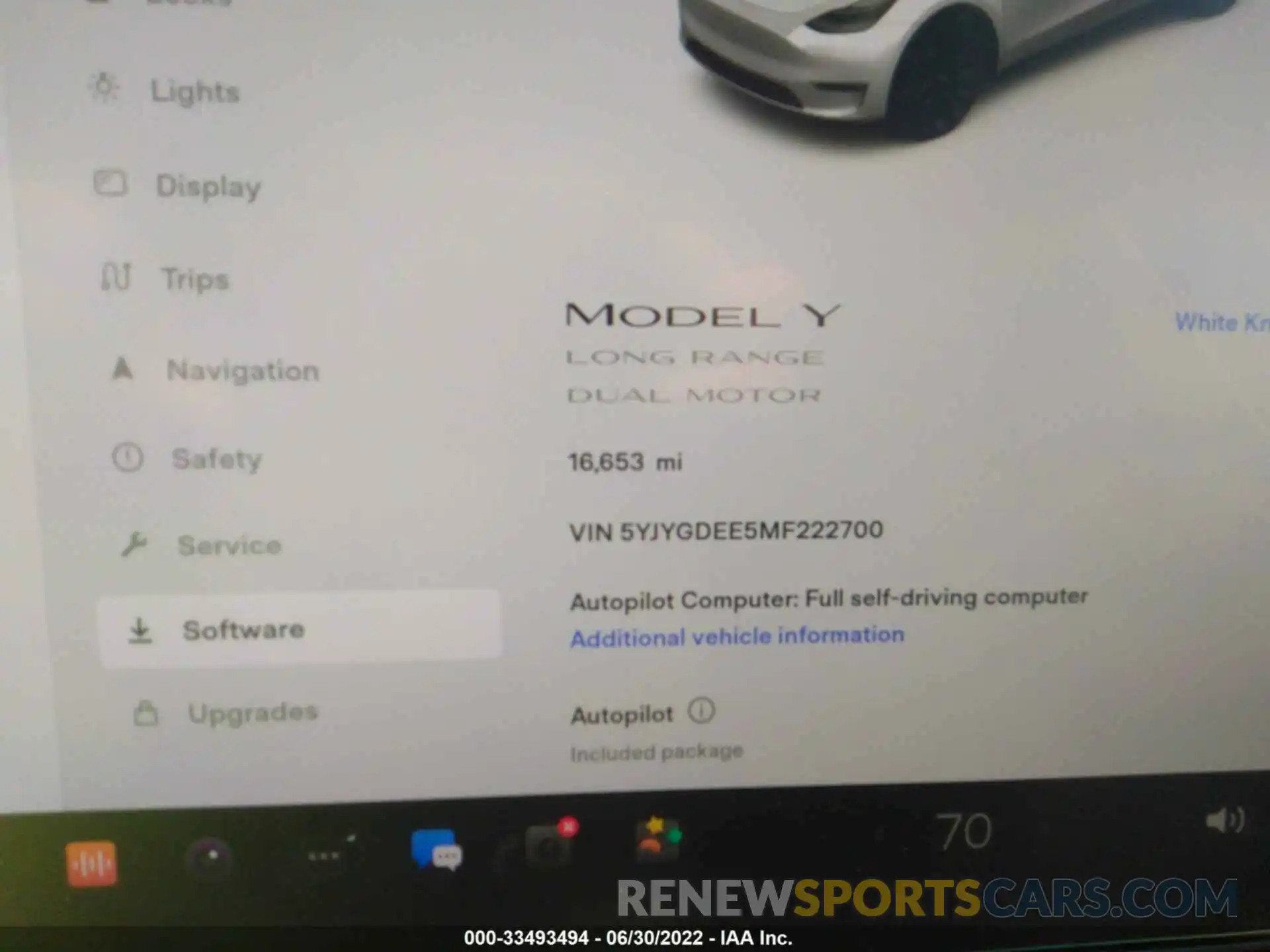 7 Фотография поврежденного автомобиля 5YJYGDEE5MF222700 TESLA MODEL Y 2021