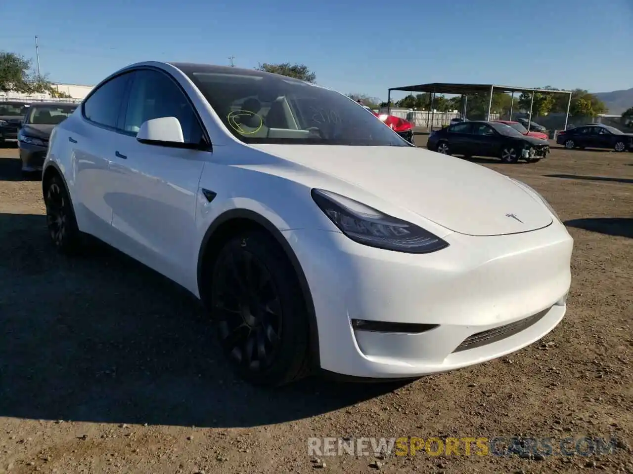 1 Photograph of a damaged car 5YJYGDEE5MF231204 TESLA MODEL Y 2021