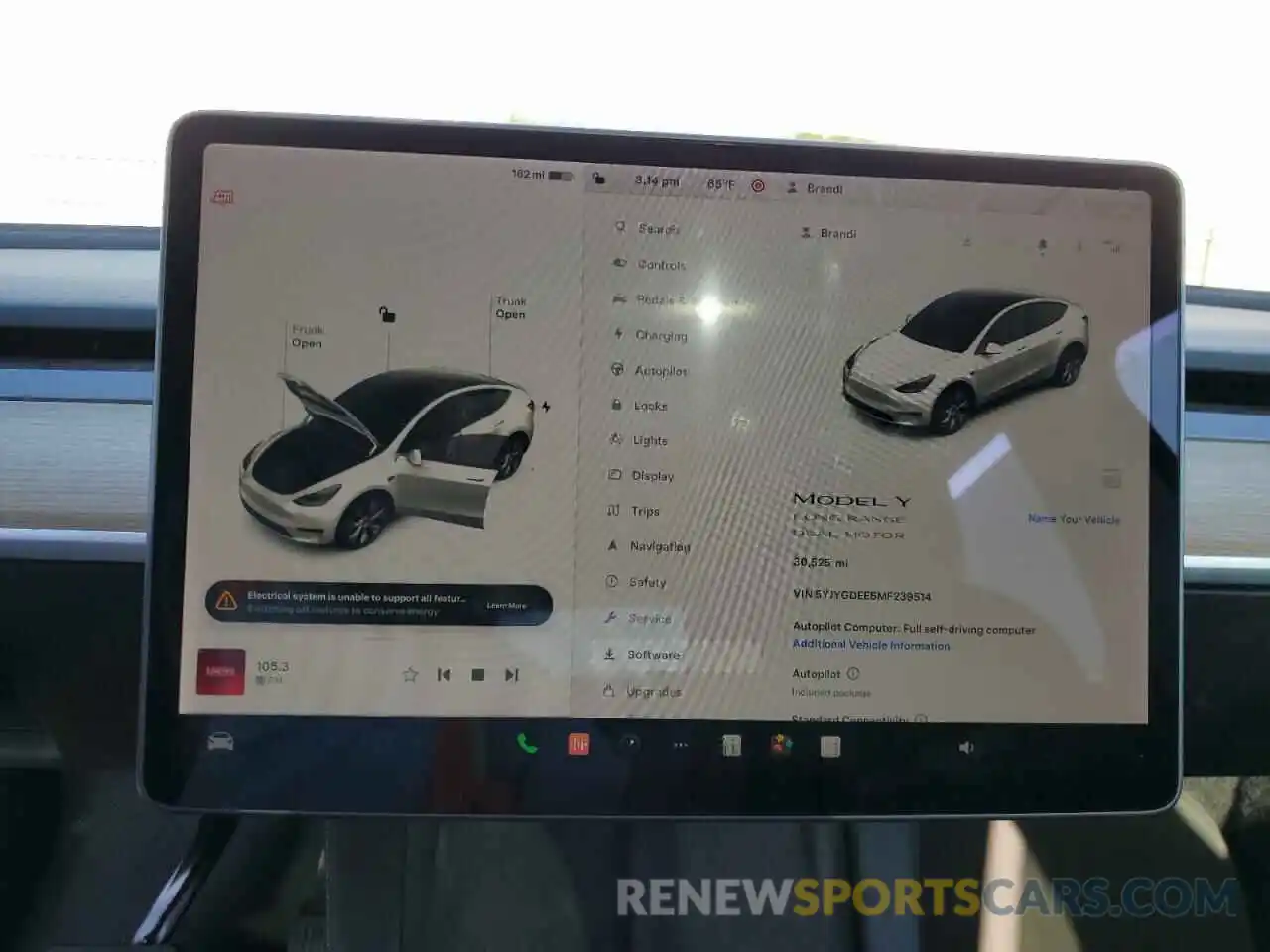 9 Фотография поврежденного автомобиля 5YJYGDEE5MF239514 TESLA MODEL Y 2021