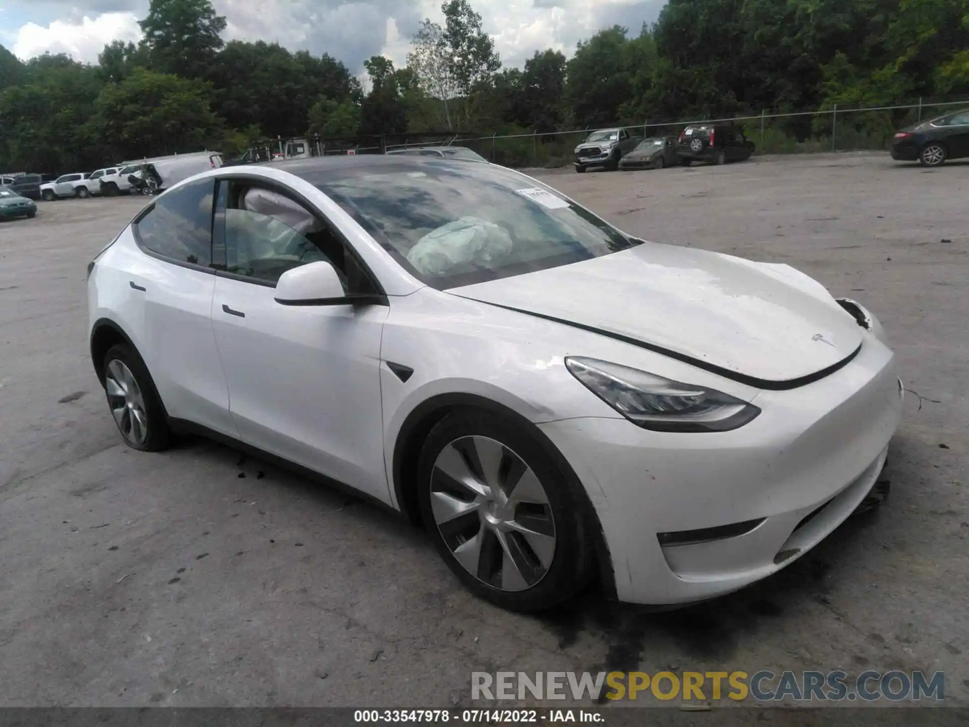 1 Photograph of a damaged car 5YJYGDEE5MF254840 TESLA MODEL Y 2021