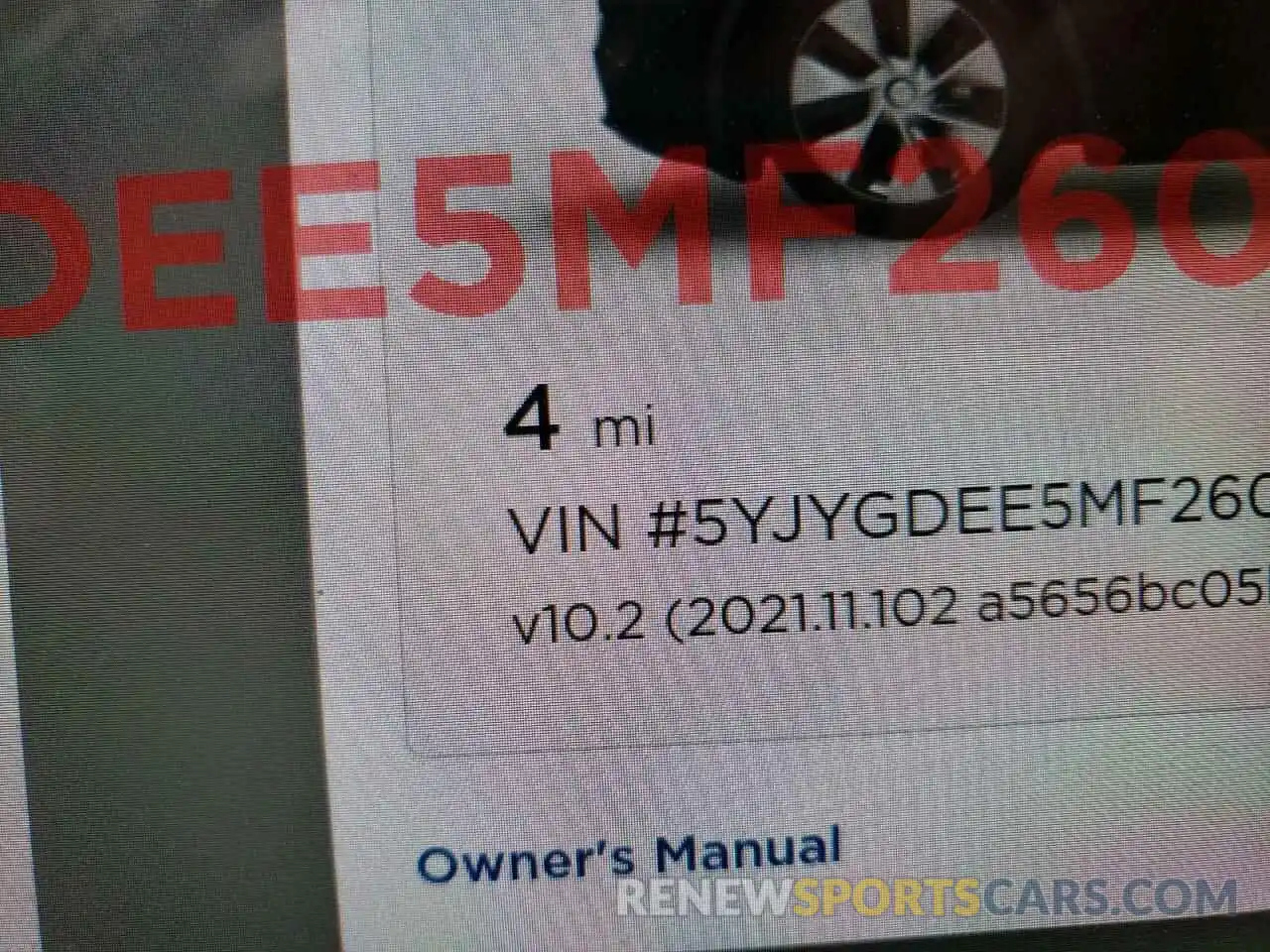 8 Photograph of a damaged car 5YJYGDEE5MF260122 TESLA MODEL Y 2021