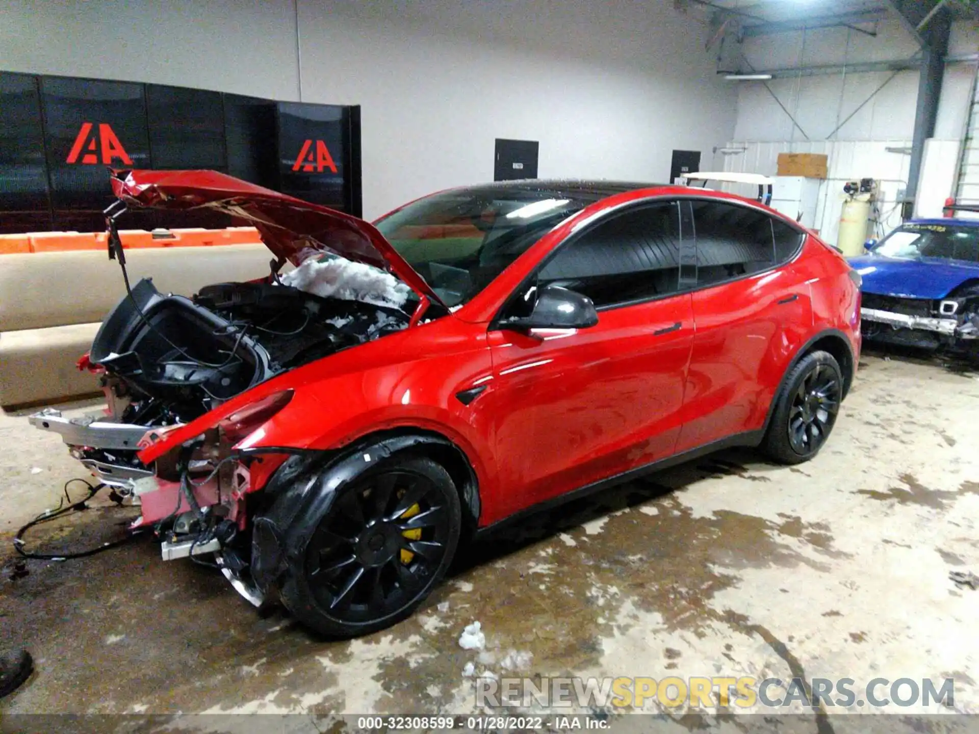 2 Photograph of a damaged car 5YJYGDEE5MF260699 TESLA MODEL Y 2021