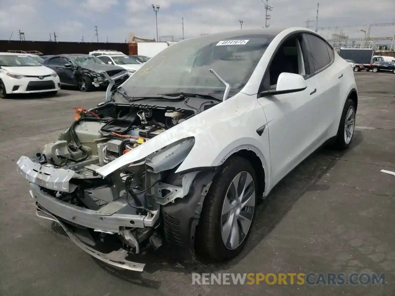 2 Фотография поврежденного автомобиля 5YJYGDEE5MF270245 TESLA MODEL Y 2021