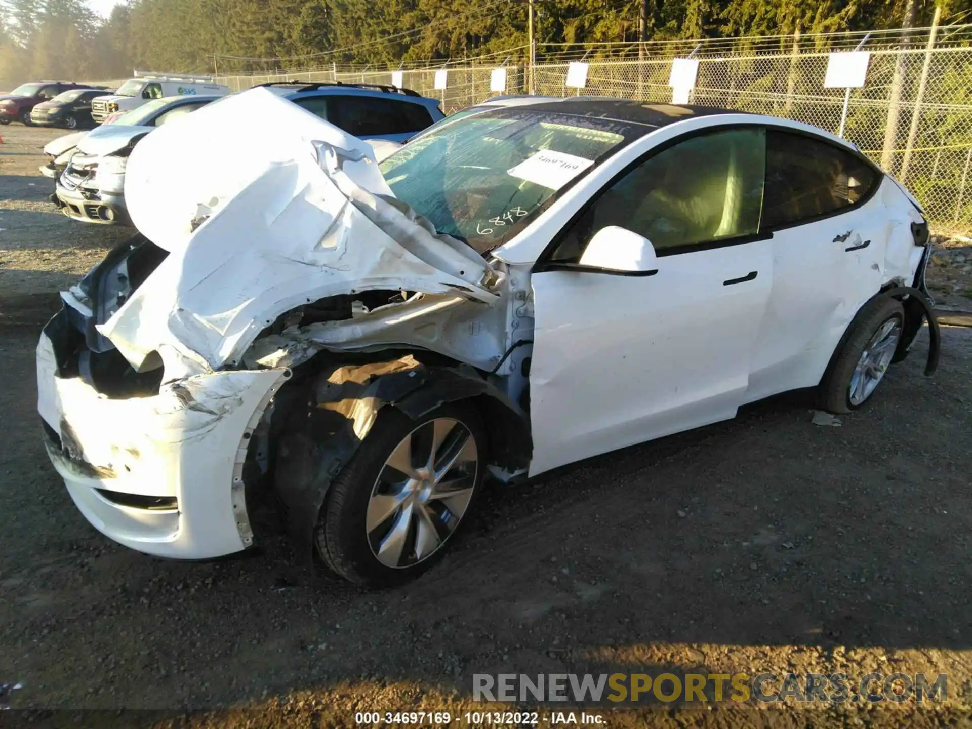 2 Photograph of a damaged car 5YJYGDEE5MF286848 TESLA MODEL Y 2021