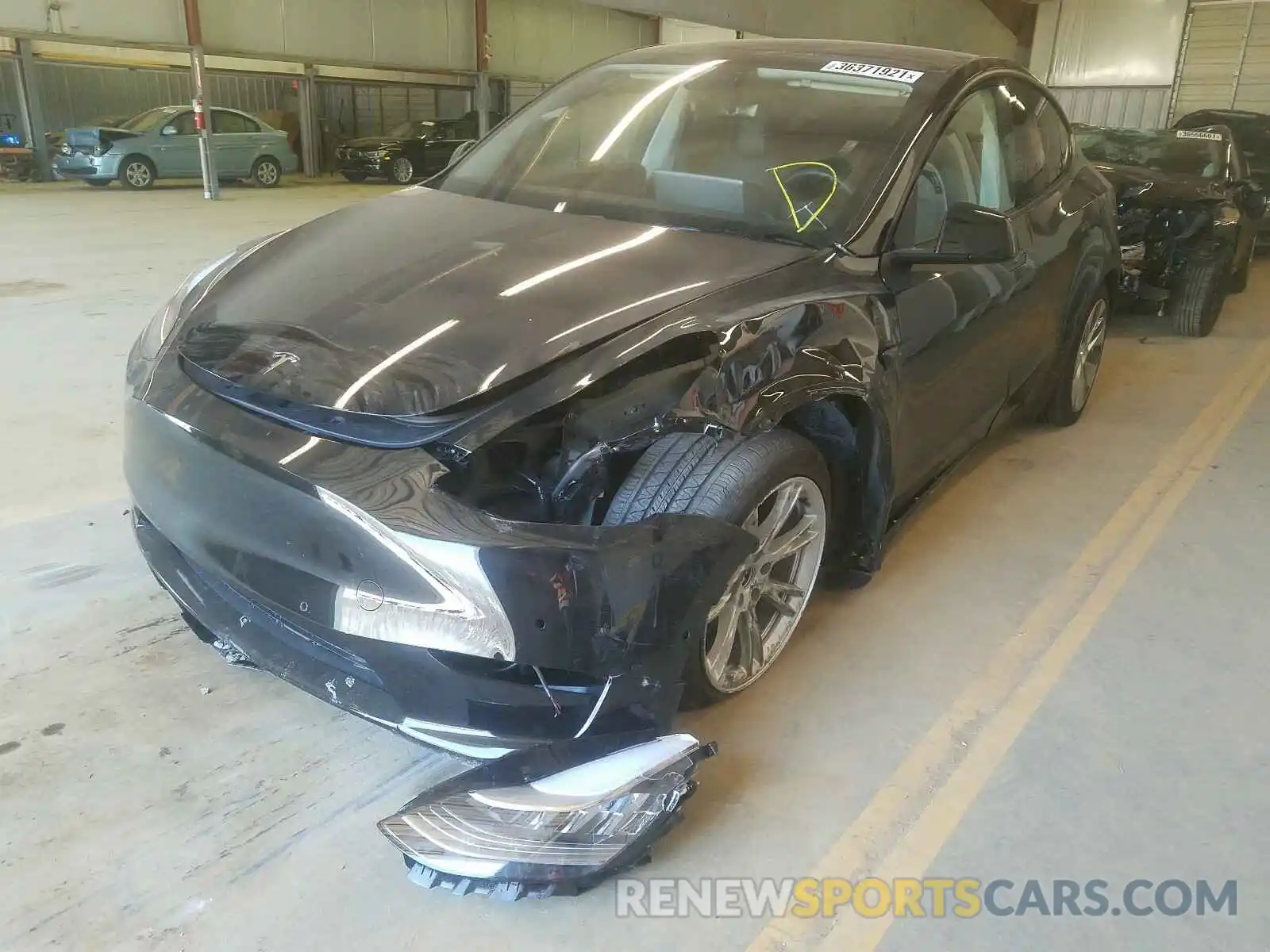 2 Photograph of a damaged car 5YJYGDEE6MF060348 TESLA MODEL Y 2021