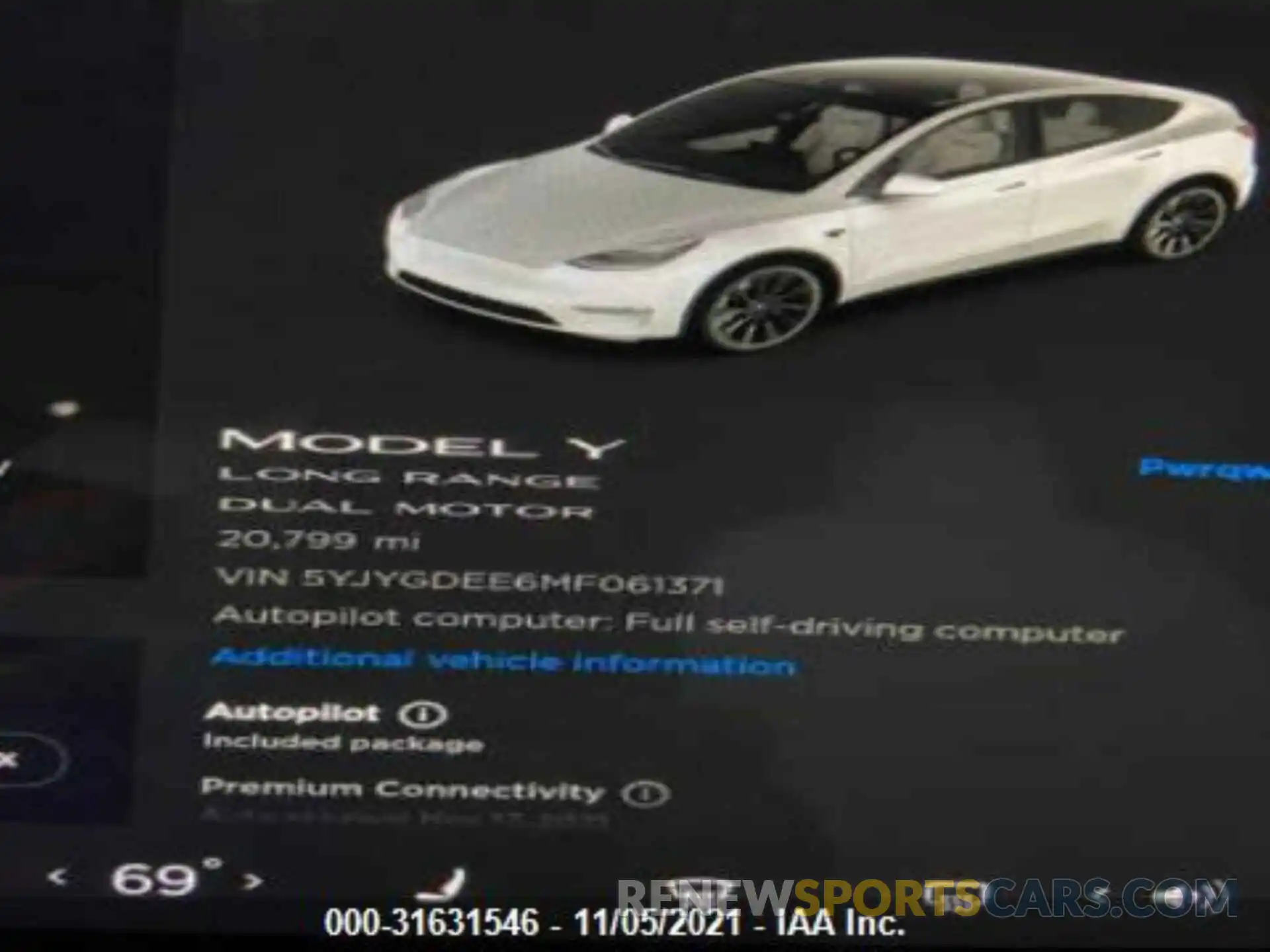 7 Фотография поврежденного автомобиля 5YJYGDEE6MF061371 TESLA MODEL Y 2021