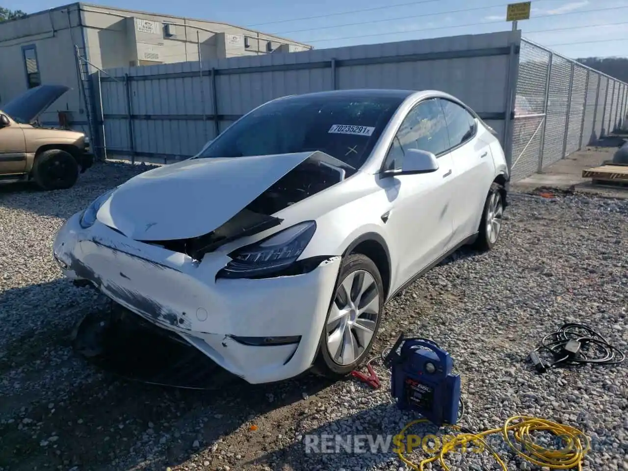 2 Фотография поврежденного автомобиля 5YJYGDEE6MF062830 TESLA MODEL Y 2021