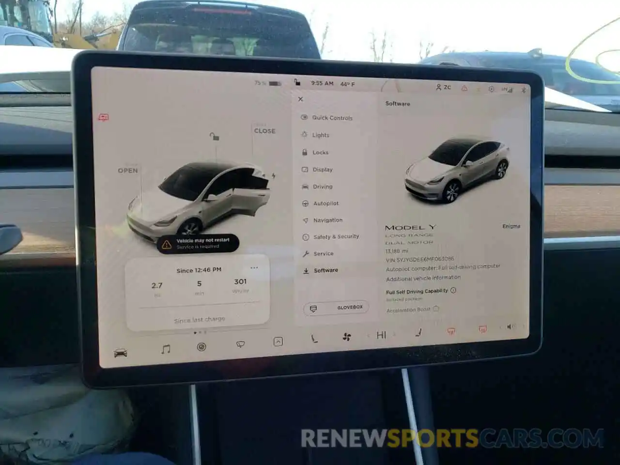 8 Фотография поврежденного автомобиля 5YJYGDEE6MF063086 TESLA MODEL Y 2021