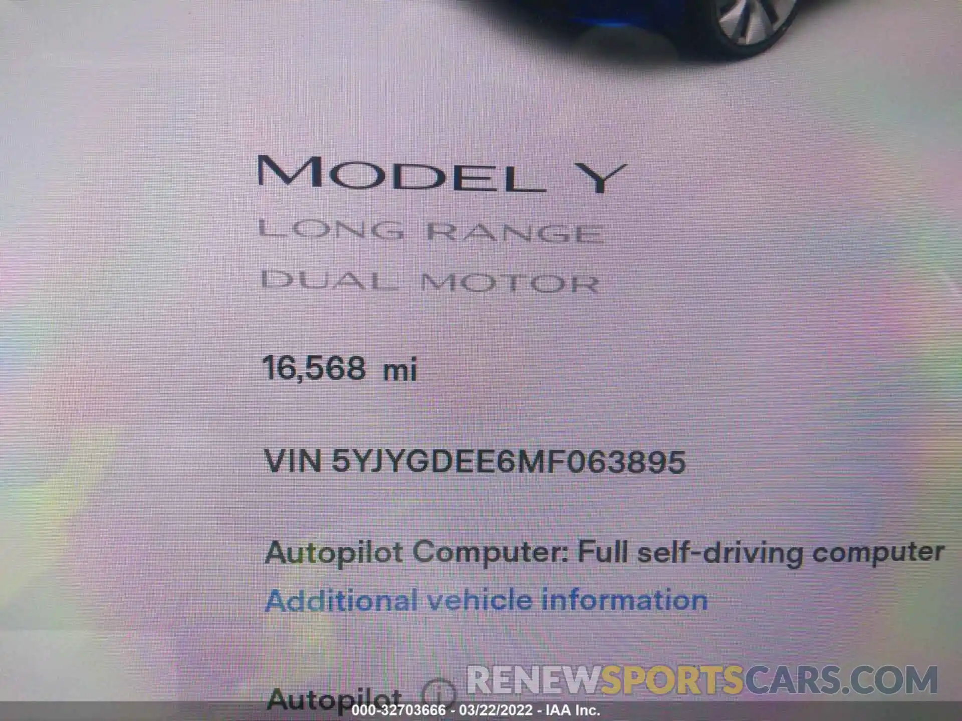 7 Фотография поврежденного автомобиля 5YJYGDEE6MF063895 TESLA MODEL Y 2021