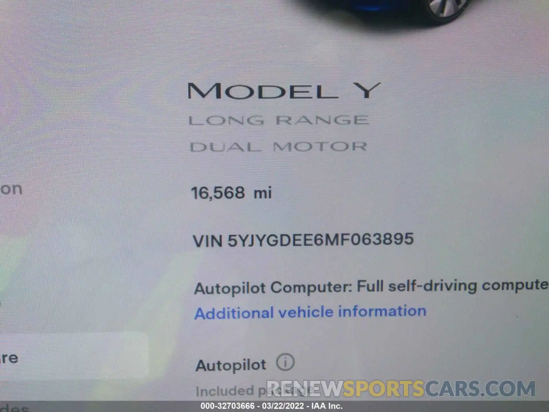 9 Фотография поврежденного автомобиля 5YJYGDEE6MF063895 TESLA MODEL Y 2021