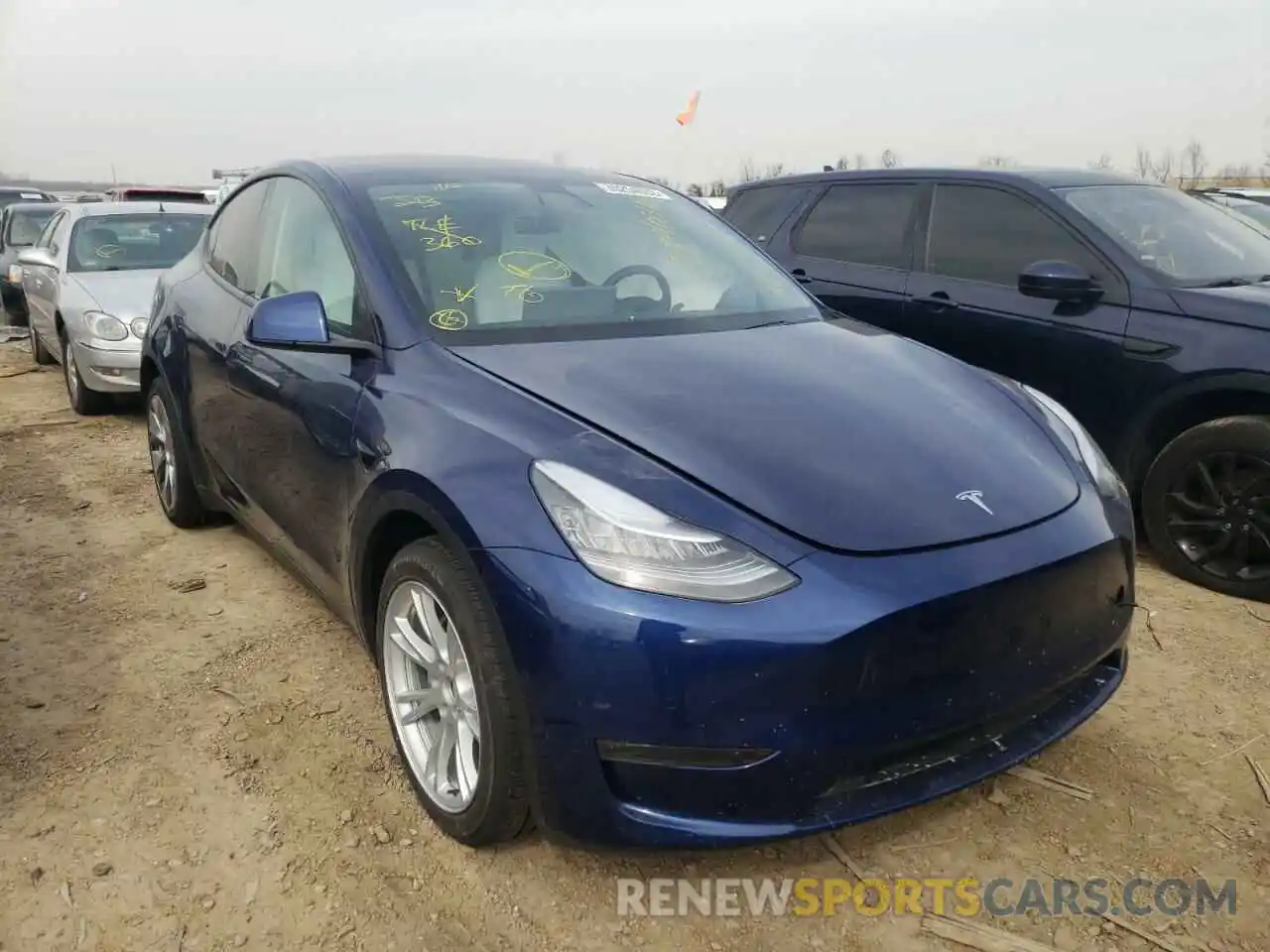 1 Photograph of a damaged car 5YJYGDEE6MF064366 TESLA MODEL Y 2021