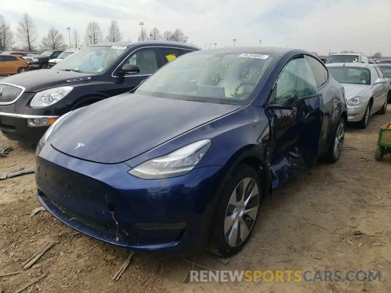 2 Фотография поврежденного автомобиля 5YJYGDEE6MF064366 TESLA MODEL Y 2021