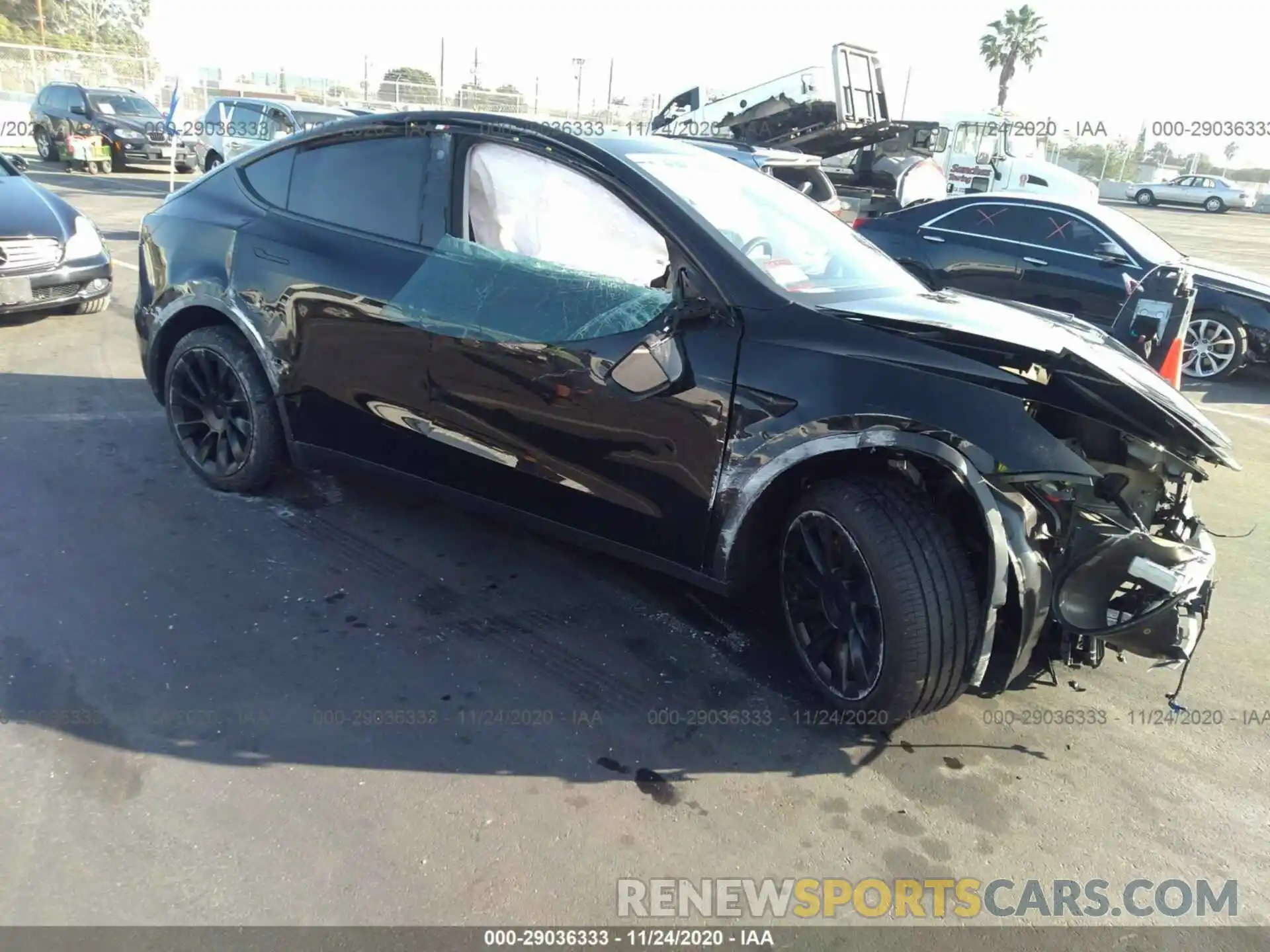 1 Photograph of a damaged car 5YJYGDEE6MF065503 TESLA MODEL Y 2021