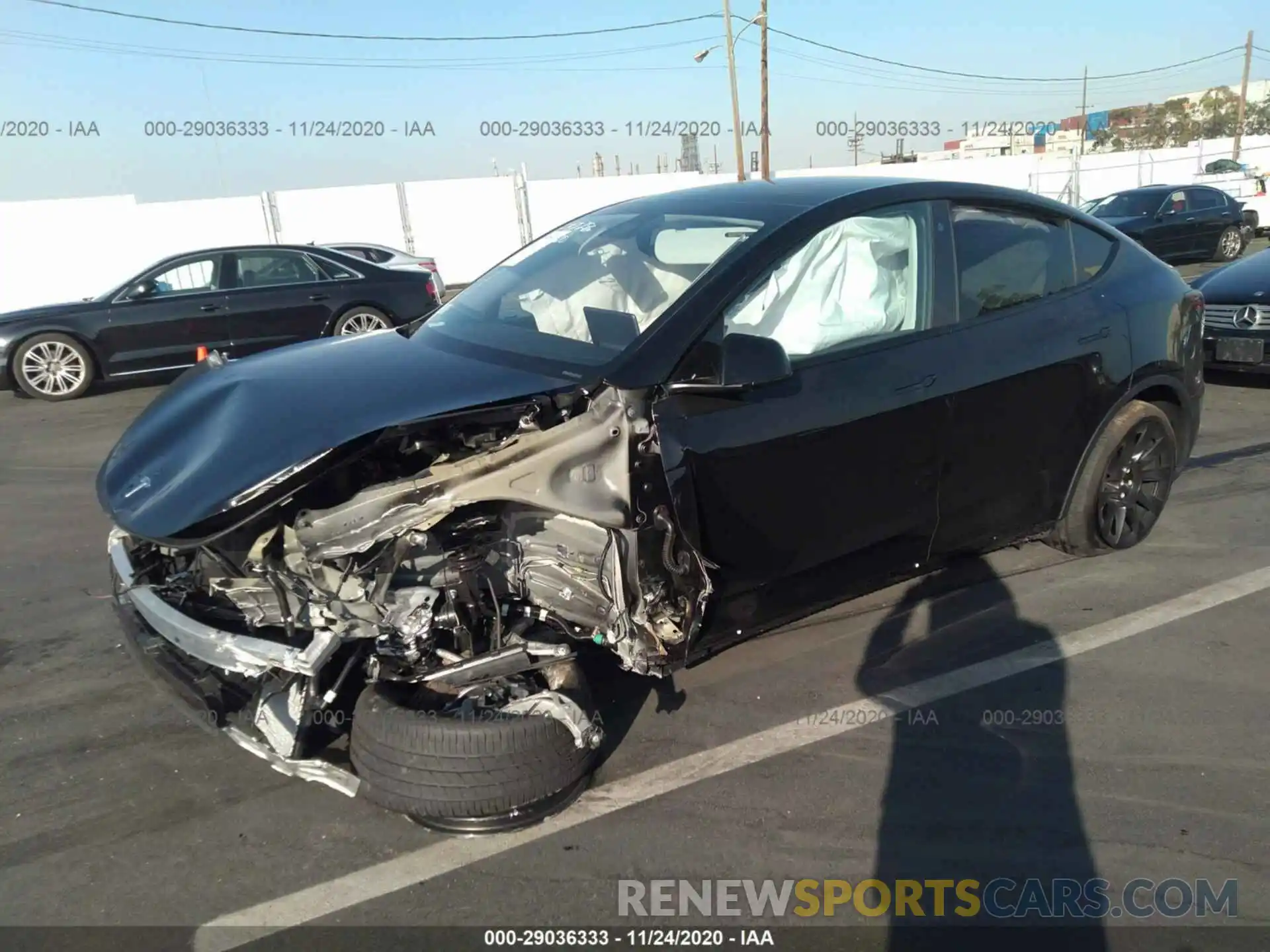 2 Photograph of a damaged car 5YJYGDEE6MF065503 TESLA MODEL Y 2021