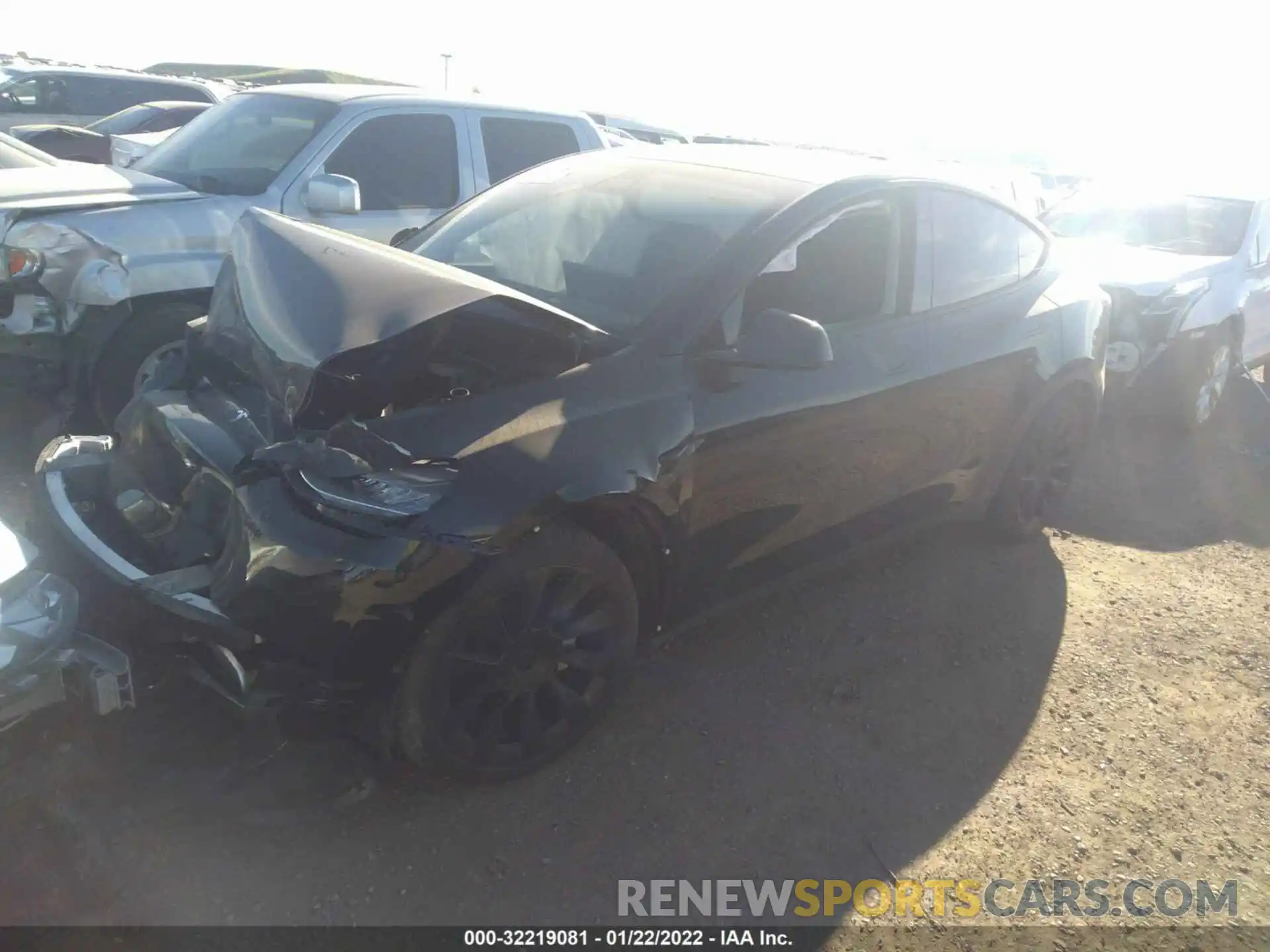 2 Photograph of a damaged car 5YJYGDEE6MF068112 TESLA MODEL Y 2021