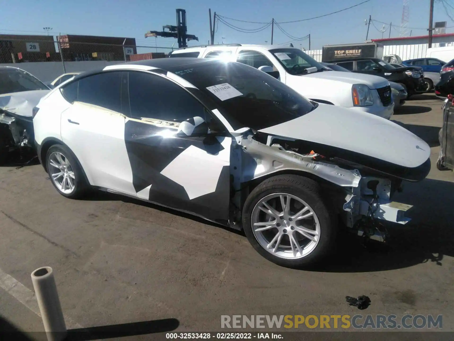 1 Photograph of a damaged car 5YJYGDEE6MF073259 TESLA MODEL Y 2021