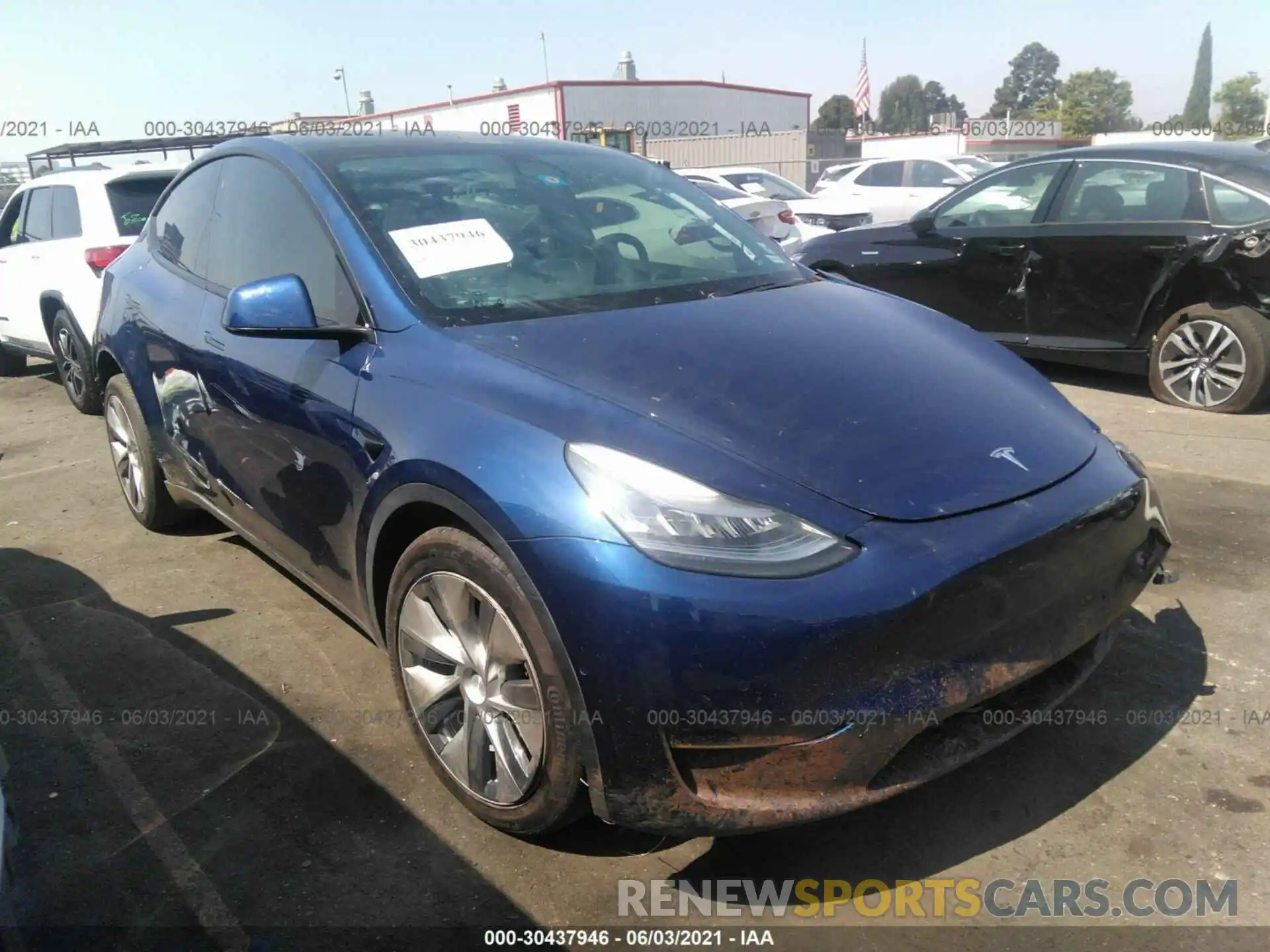 1 Фотография поврежденного автомобиля 5YJYGDEE6MF075349 TESLA MODEL Y 2021