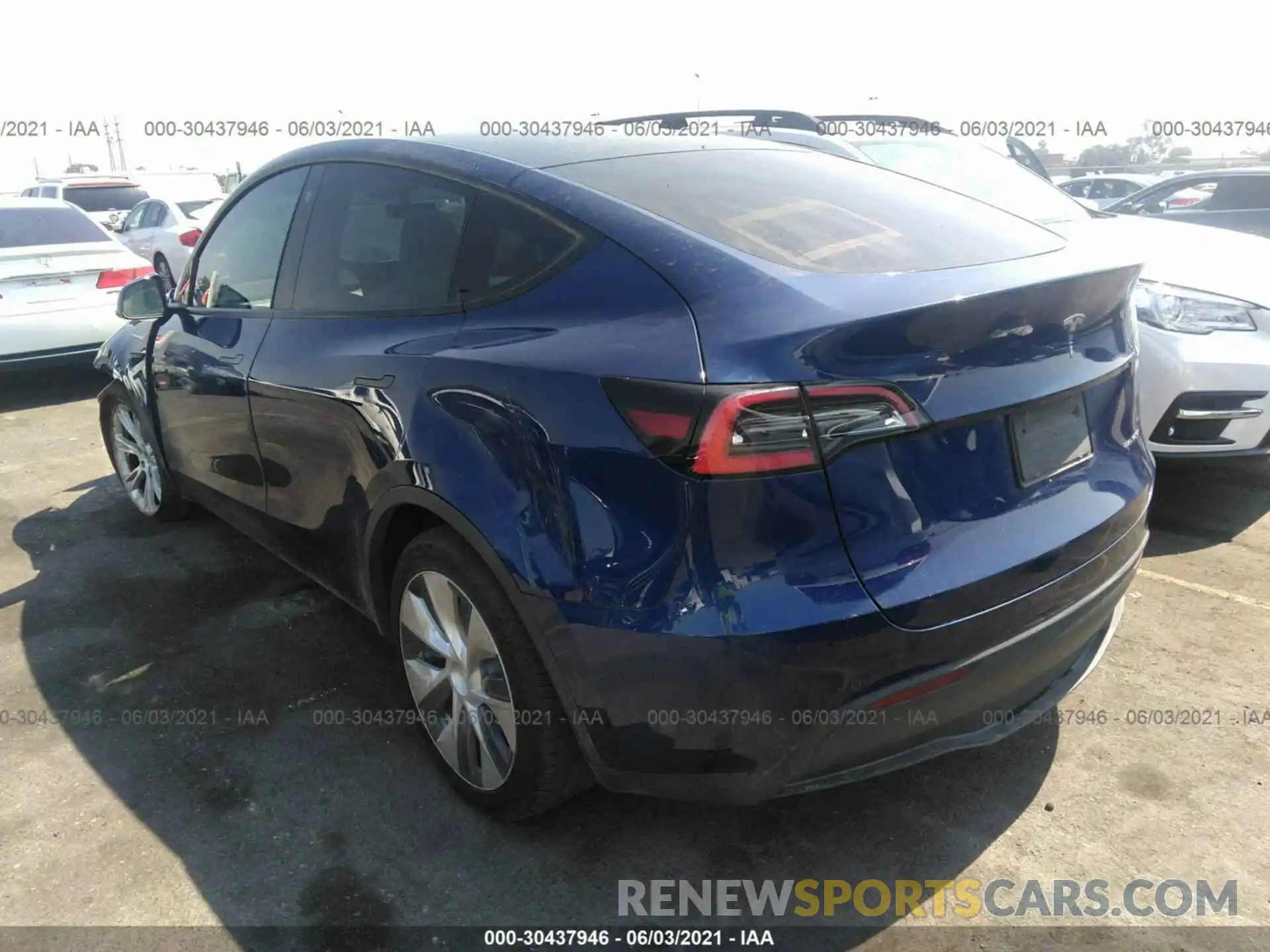 3 Фотография поврежденного автомобиля 5YJYGDEE6MF075349 TESLA MODEL Y 2021