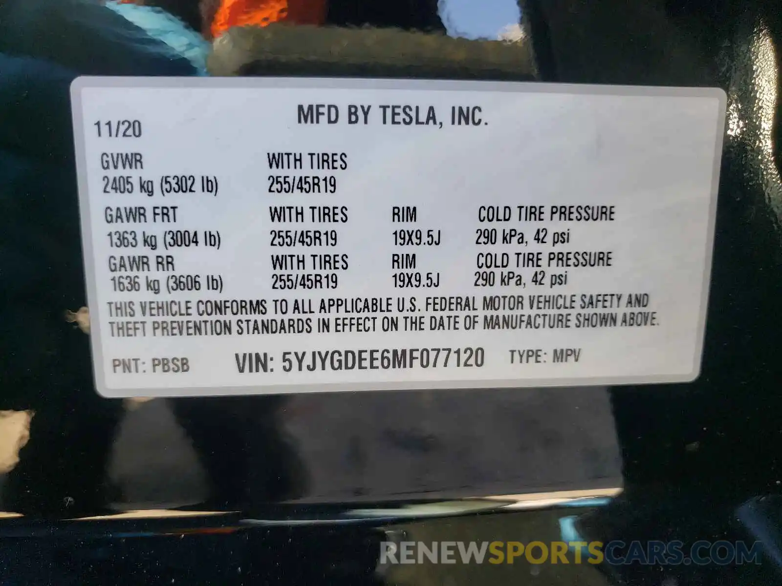 10 Photograph of a damaged car 5YJYGDEE6MF077120 TESLA MODEL Y 2021