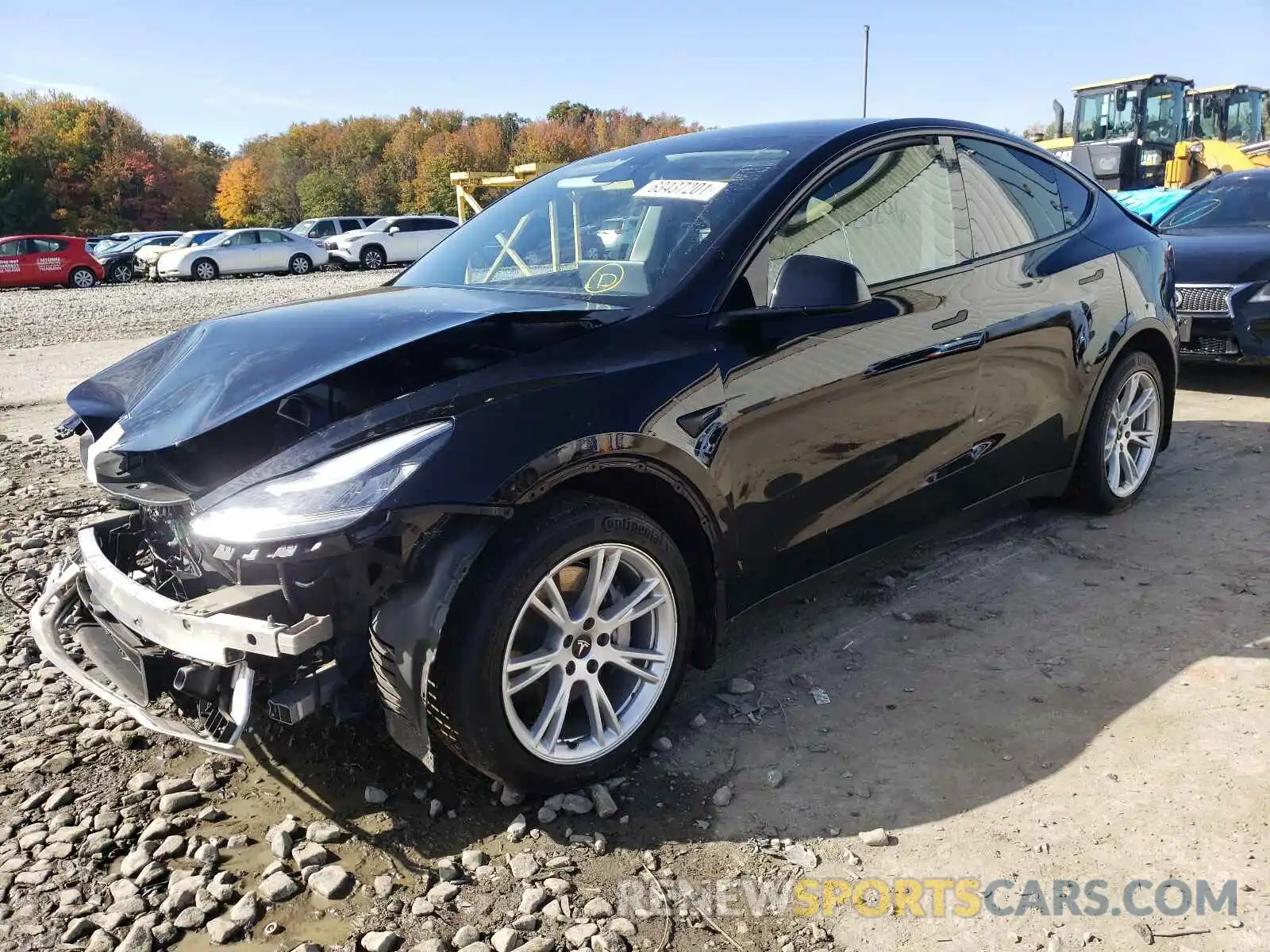 2 Фотография поврежденного автомобиля 5YJYGDEE6MF077120 TESLA MODEL Y 2021