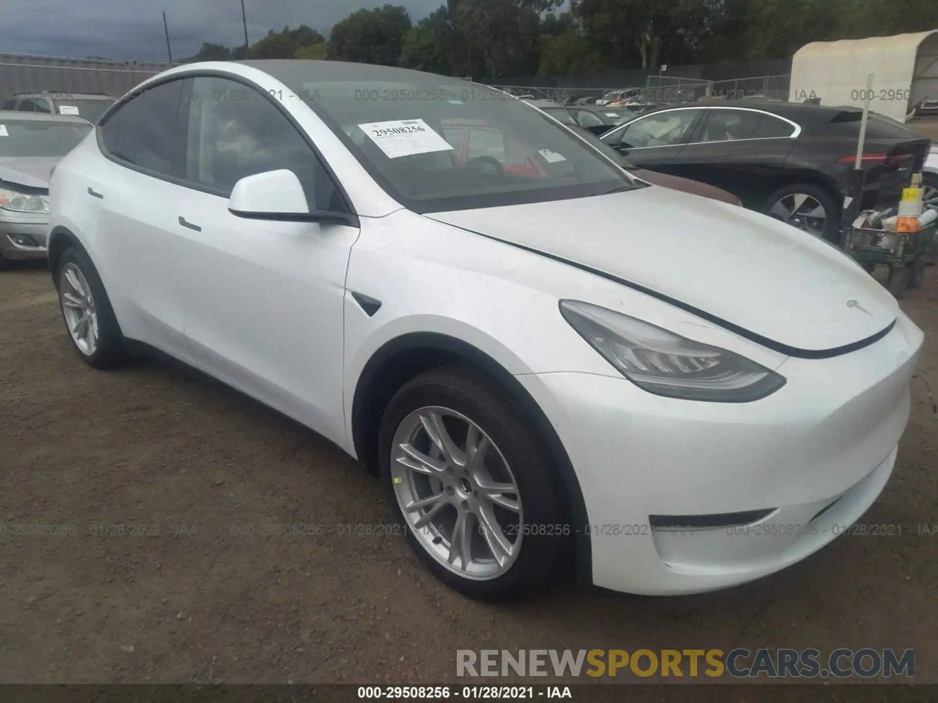 1 Photograph of a damaged car 5YJYGDEE6MF077716 TESLA MODEL Y 2021