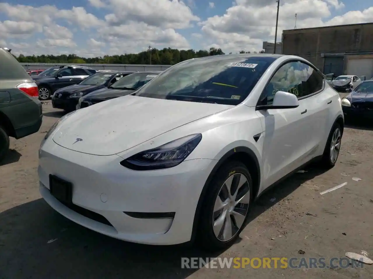 2 Фотография поврежденного автомобиля 5YJYGDEE6MF077747 TESLA MODEL Y 2021