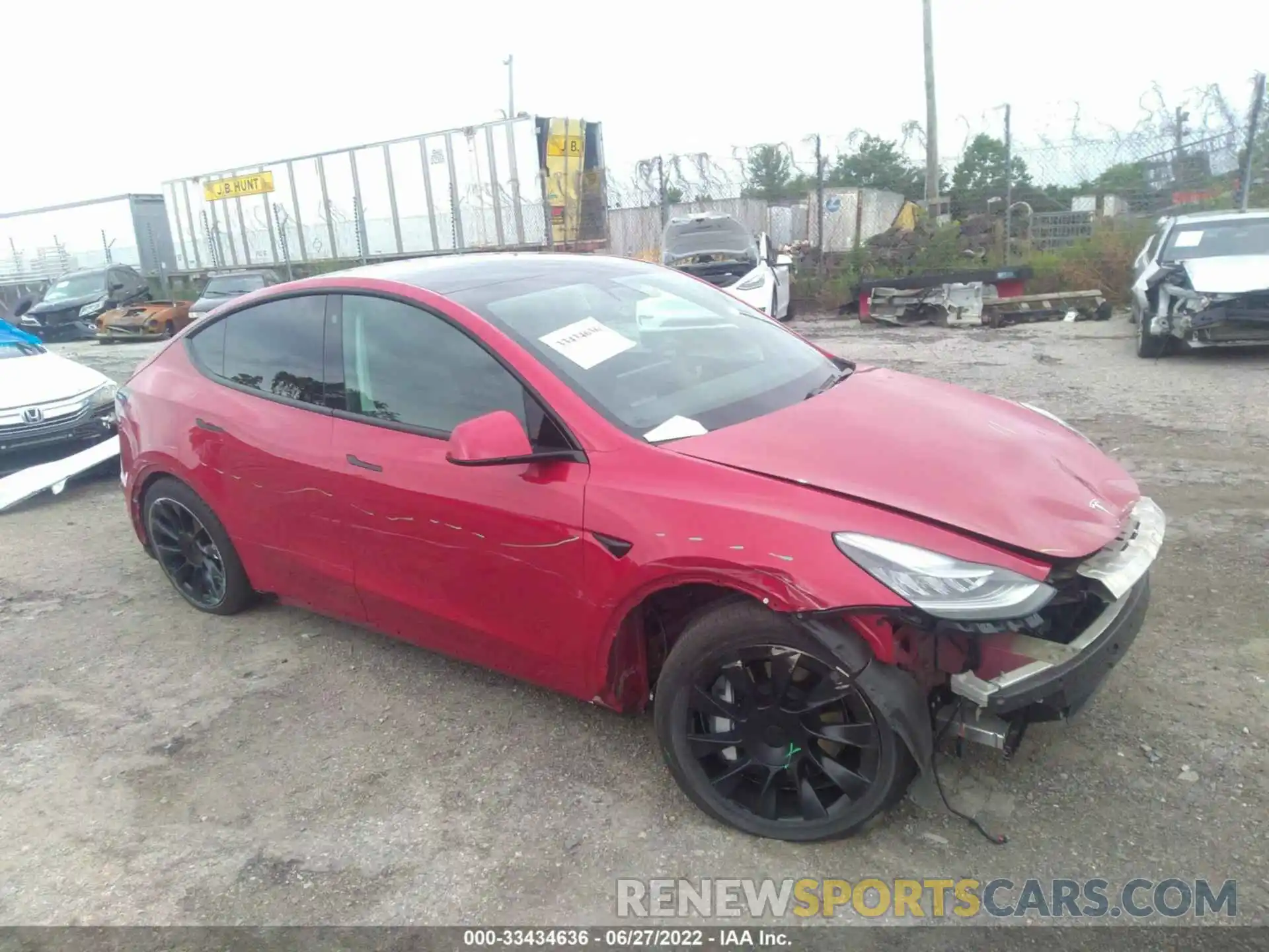 1 Photograph of a damaged car 5YJYGDEE6MF080342 TESLA MODEL Y 2021