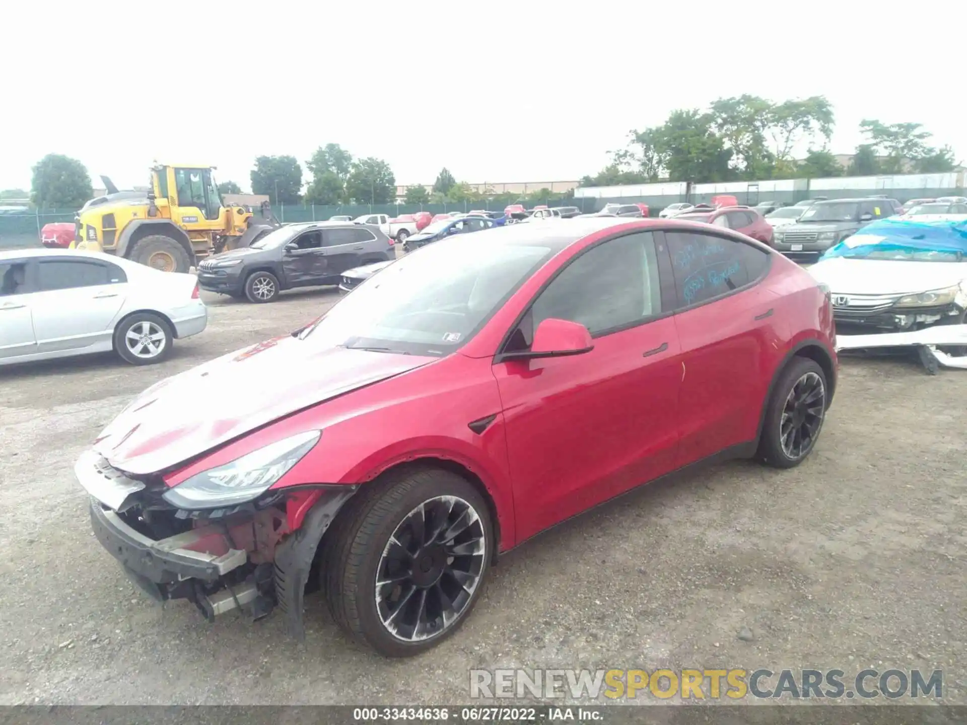 2 Photograph of a damaged car 5YJYGDEE6MF080342 TESLA MODEL Y 2021