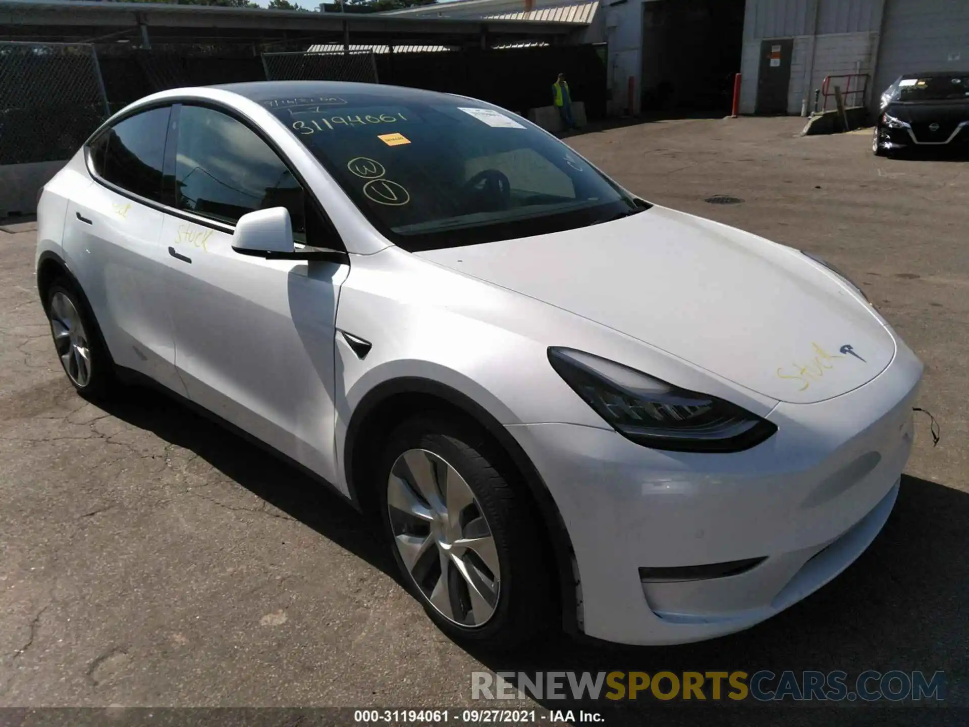 1 Photograph of a damaged car 5YJYGDEE6MF086304 TESLA MODEL Y 2021