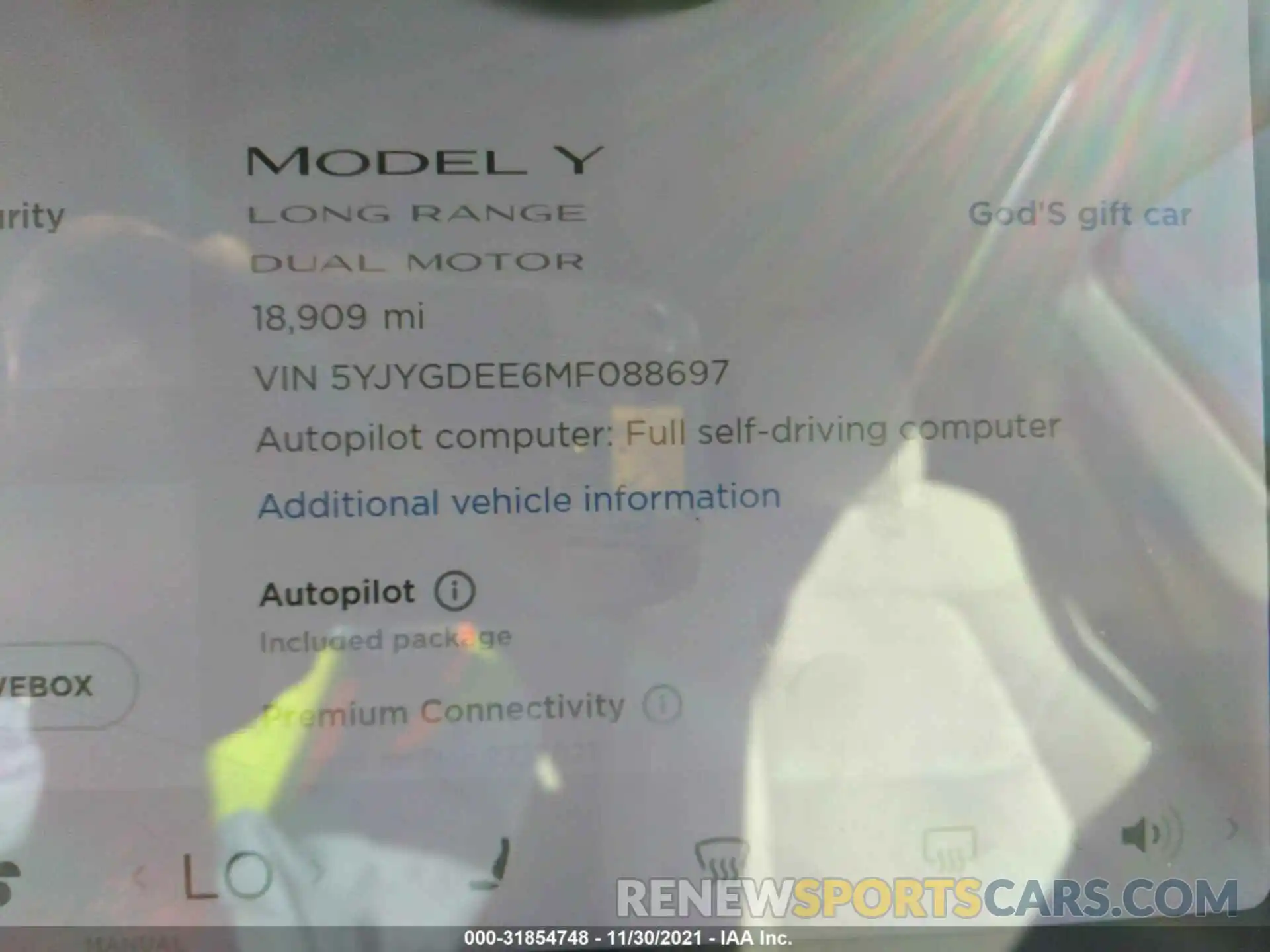 7 Photograph of a damaged car 5YJYGDEE6MF088697 TESLA MODEL Y 2021