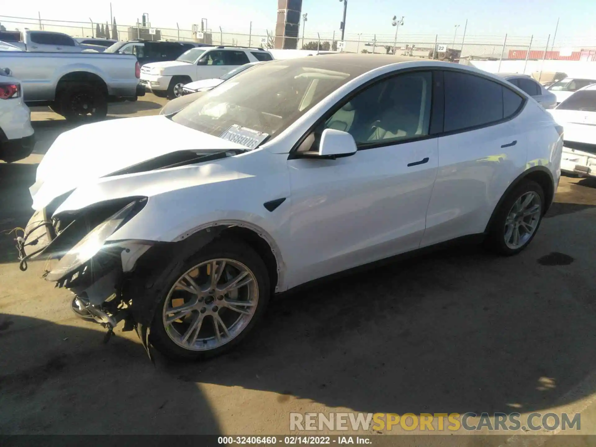 2 Photograph of a damaged car 5YJYGDEE6MF090448 TESLA MODEL Y 2021