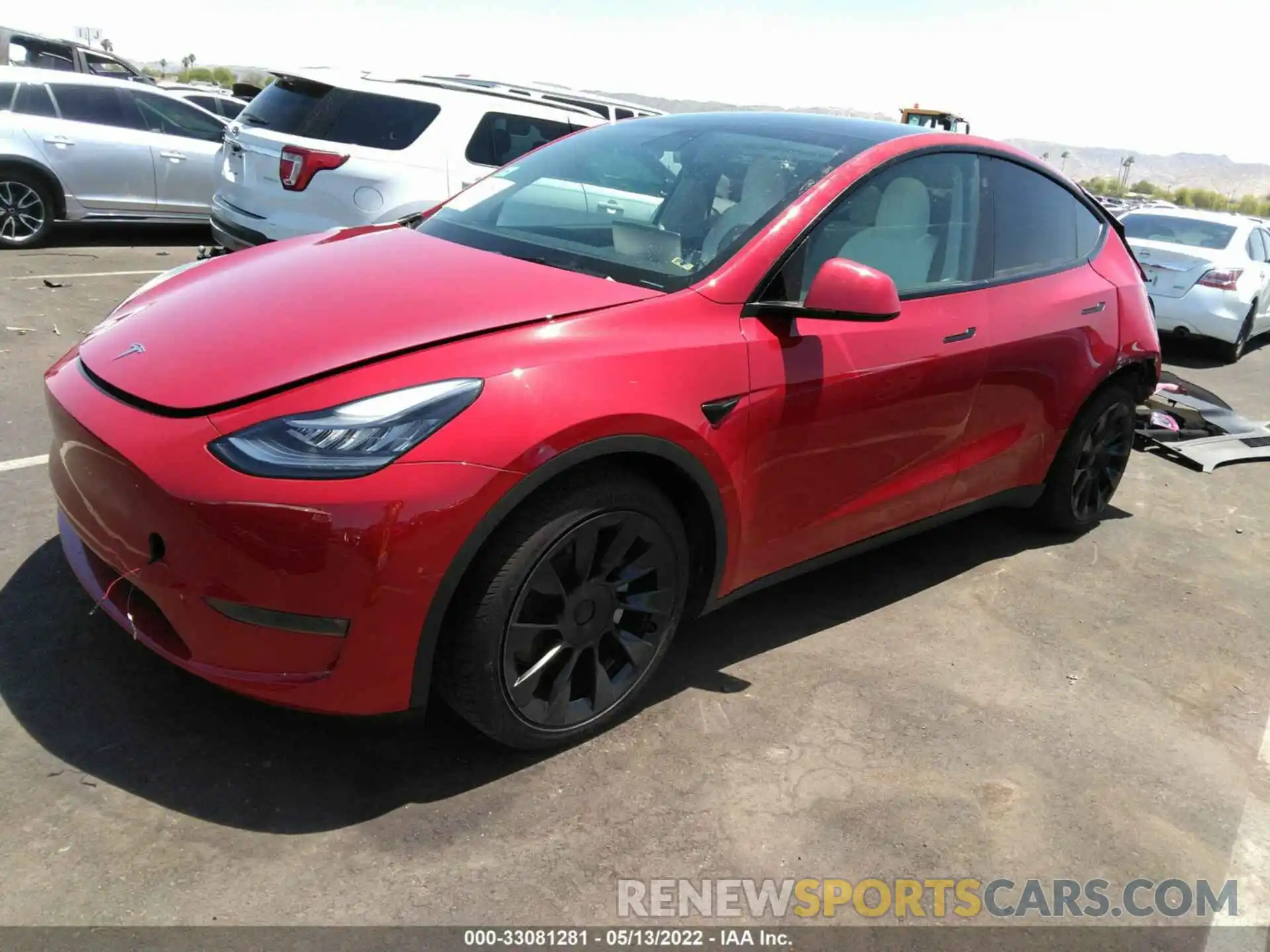 2 Photograph of a damaged car 5YJYGDEE6MF091938 TESLA MODEL Y 2021