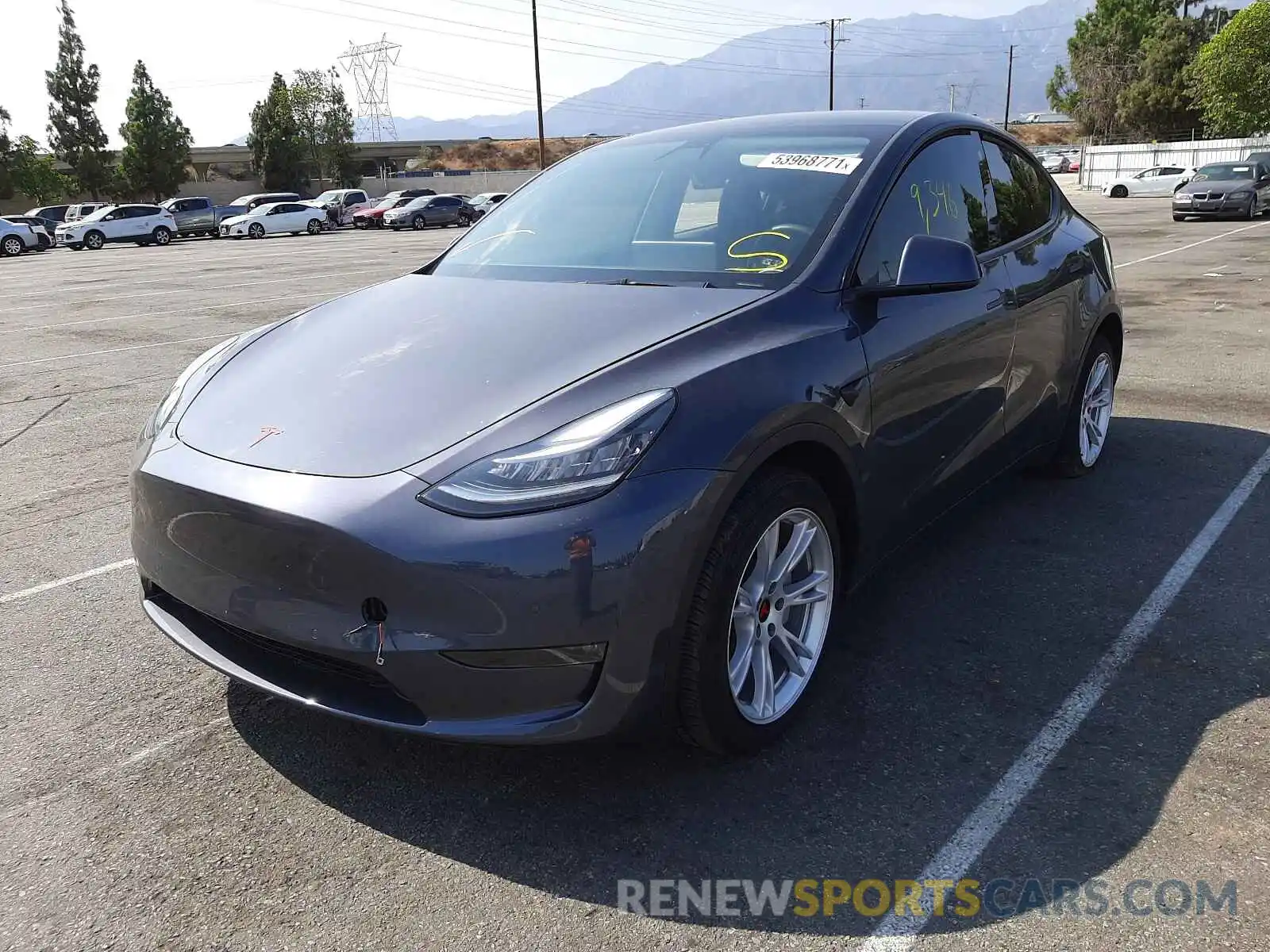 2 Photograph of a damaged car 5YJYGDEE6MF094225 TESLA MODEL Y 2021