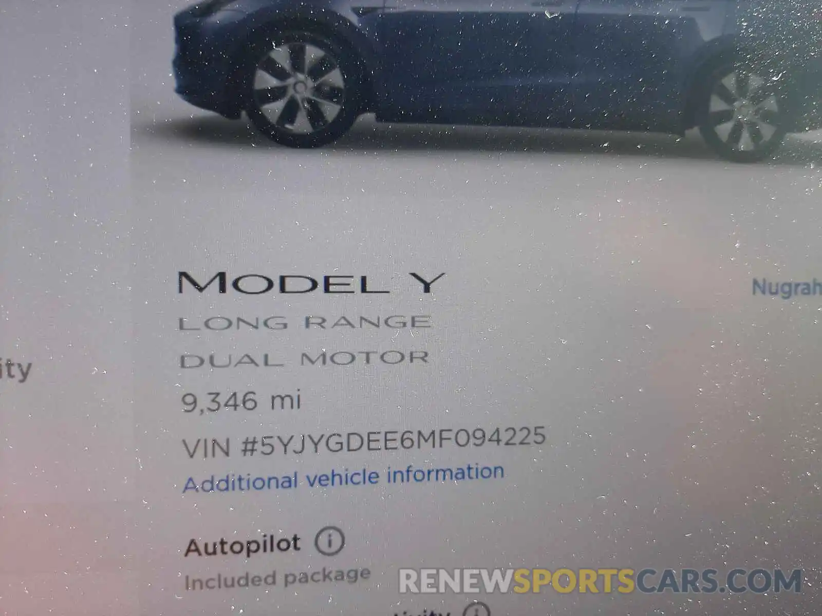 8 Фотография поврежденного автомобиля 5YJYGDEE6MF094225 TESLA MODEL Y 2021