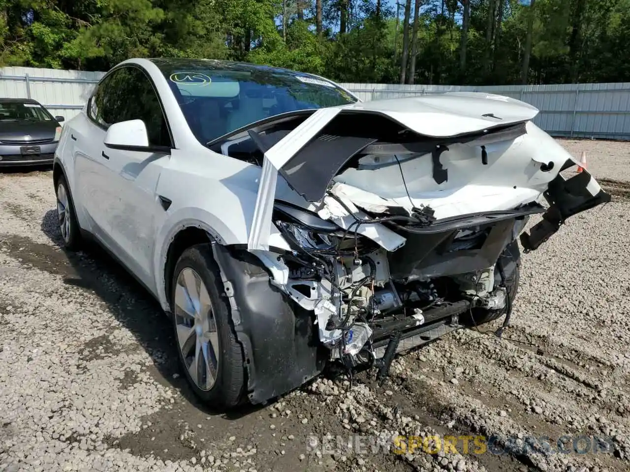 1 Photograph of a damaged car 5YJYGDEE6MF114151 TESLA MODEL Y 2021