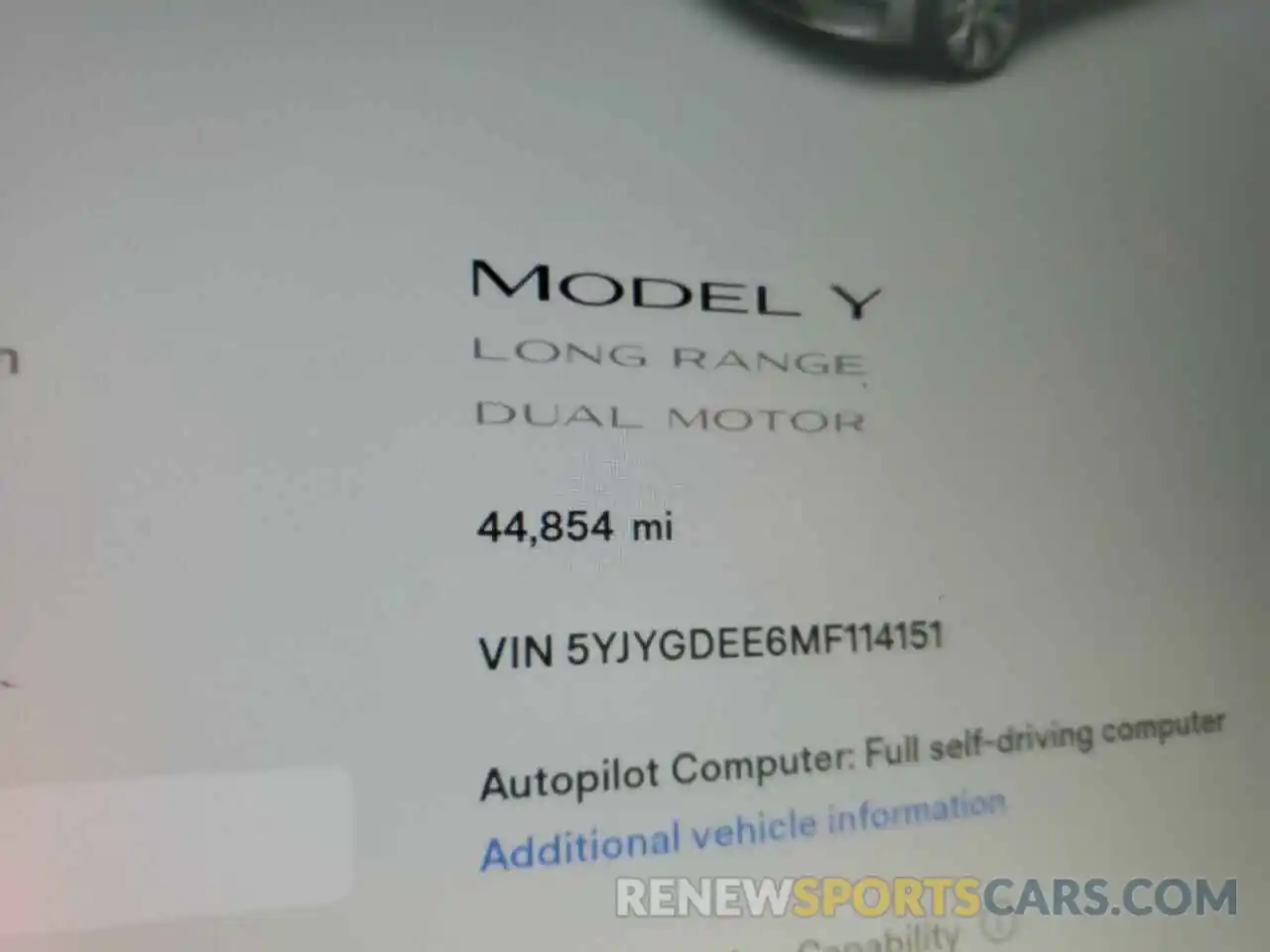 8 Photograph of a damaged car 5YJYGDEE6MF114151 TESLA MODEL Y 2021