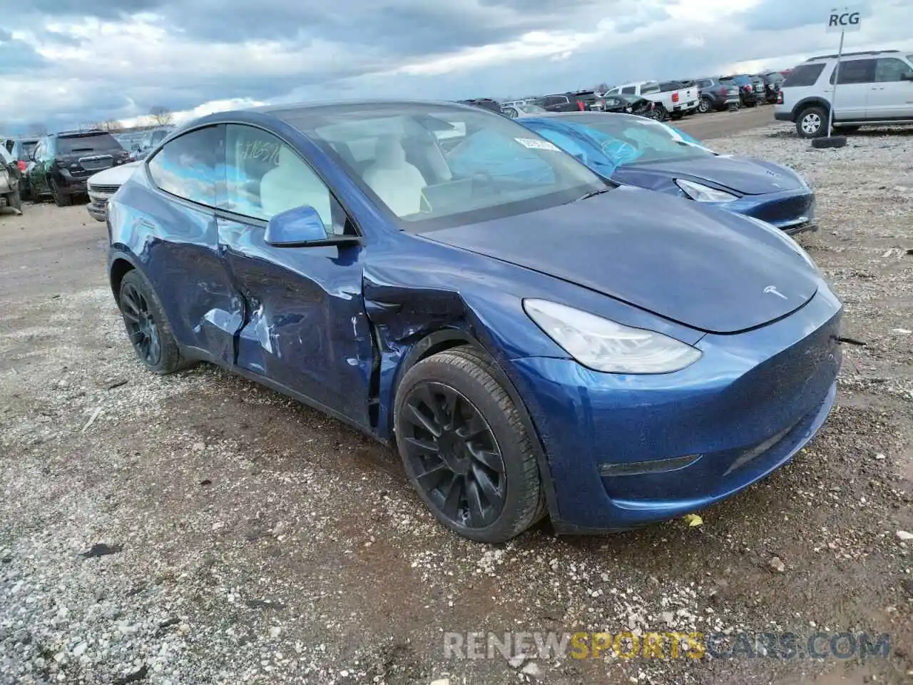 1 Фотография поврежденного автомобиля 5YJYGDEE6MF122816 TESLA MODEL Y 2021